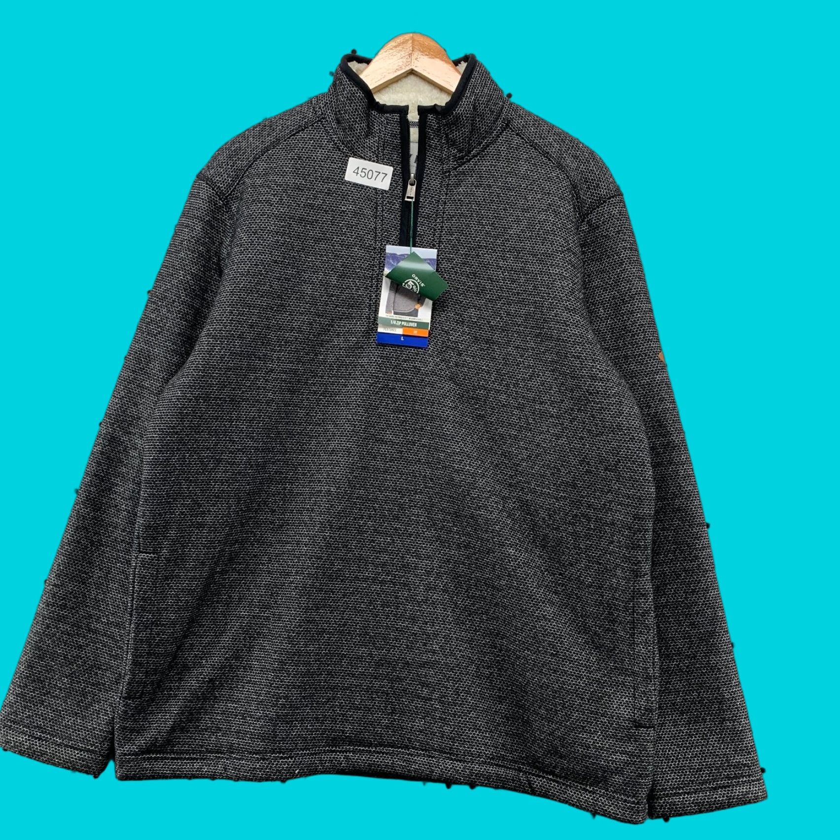 Orvis Orvis Sweater Mens Large Gray 1/4 Zip Sherpa Lined Pullover Size US L / EU 52-54 / 3 - 1 Thumbnail