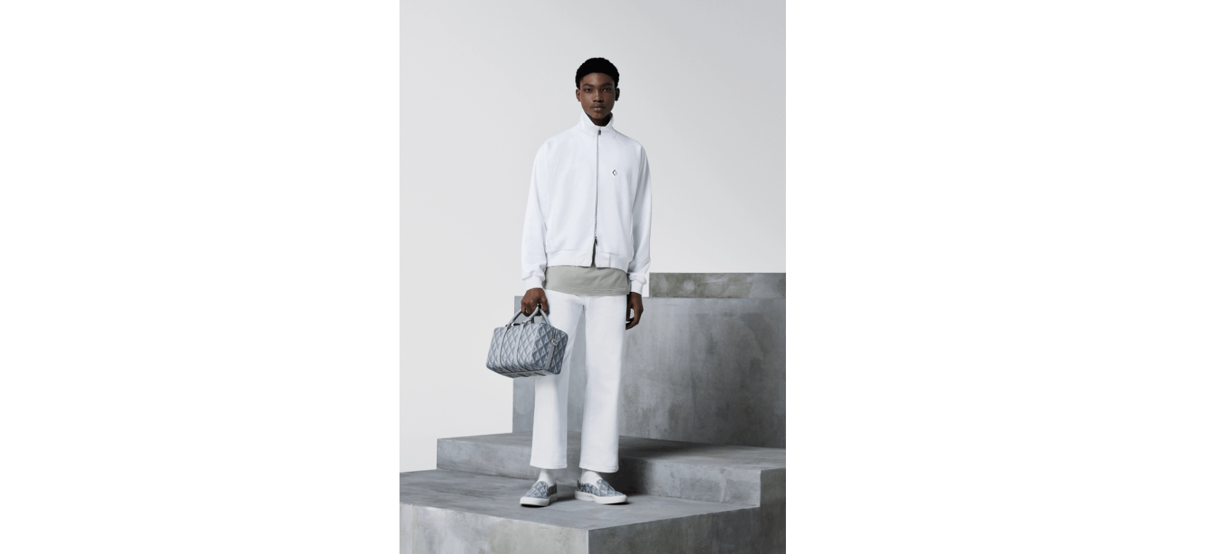 Dior o1w1db10824 CD Diamond Zipped Sweatshirt in White Size US XXL / EU 58 / 5 - 4 Thumbnail