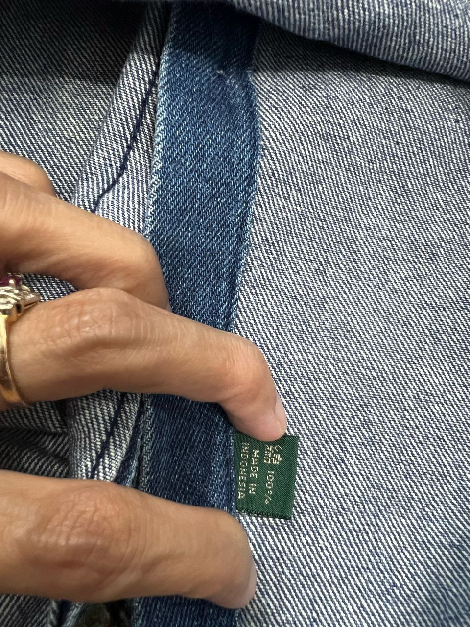 Polo Ralph Lauren Vintage 90’s Polo Ralph Lauren Denim Shirt Size US L / EU 52-54 / 3 - 10 Thumbnail