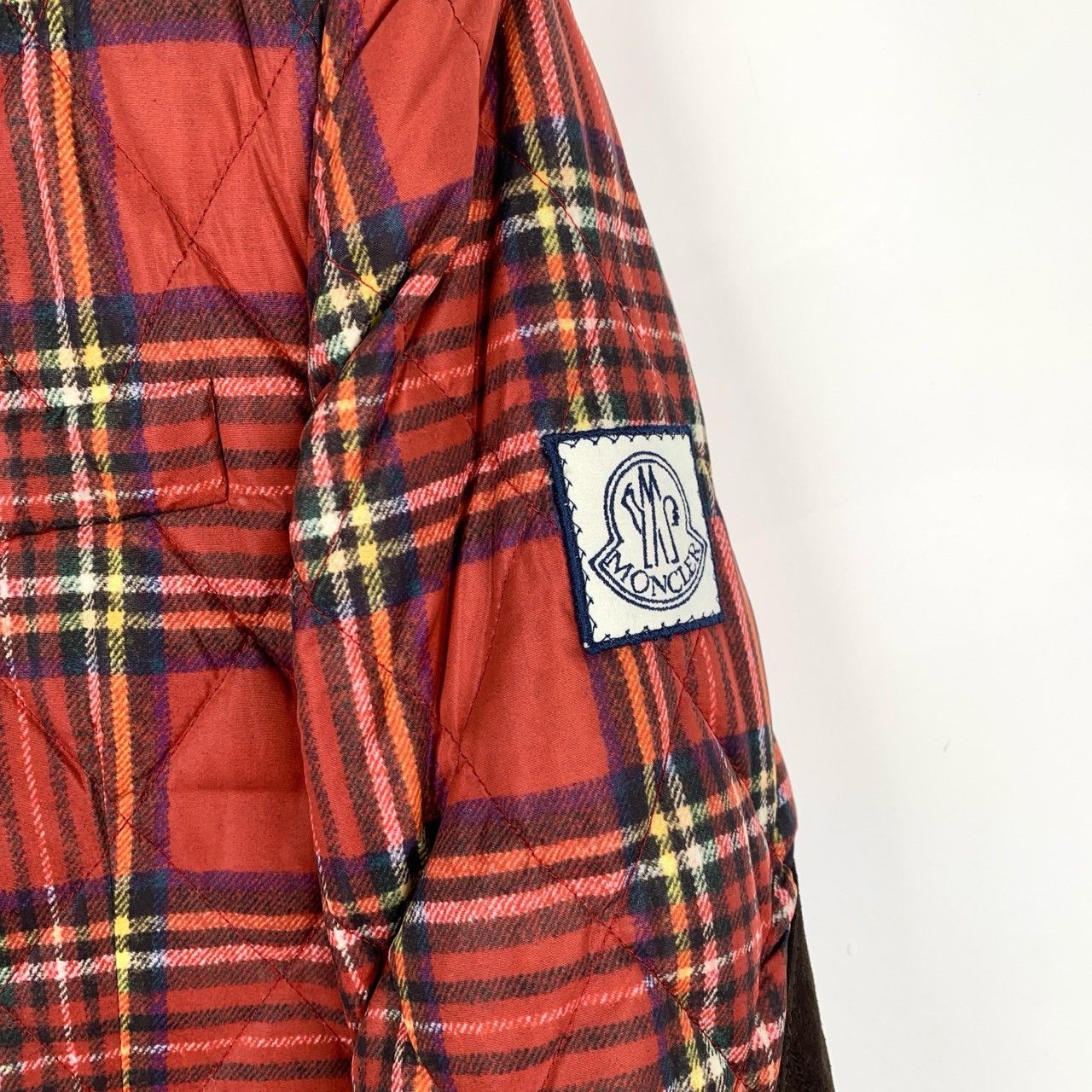 Moncler Moncler Logo Patch Red Checkered Down Blazer Size S / US 4 / IT 40 - 4 Thumbnail