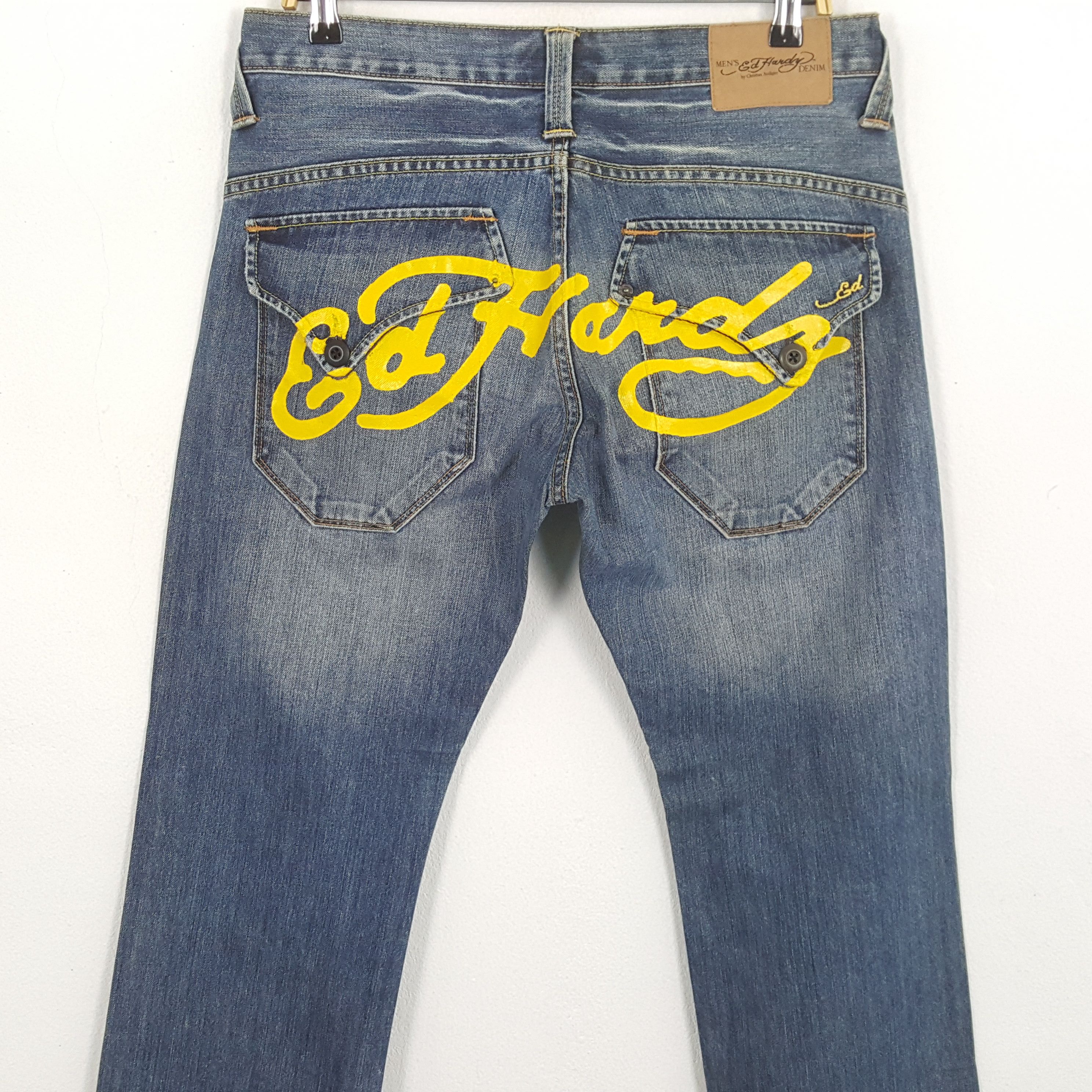 Christian Audigier × Ed Hardy × Vintage Vintage ED HARDY by CHRISTIAN AUDIGIER Italian Custom Jeans Size US 32 / EU 48 - 2 Thumbnail