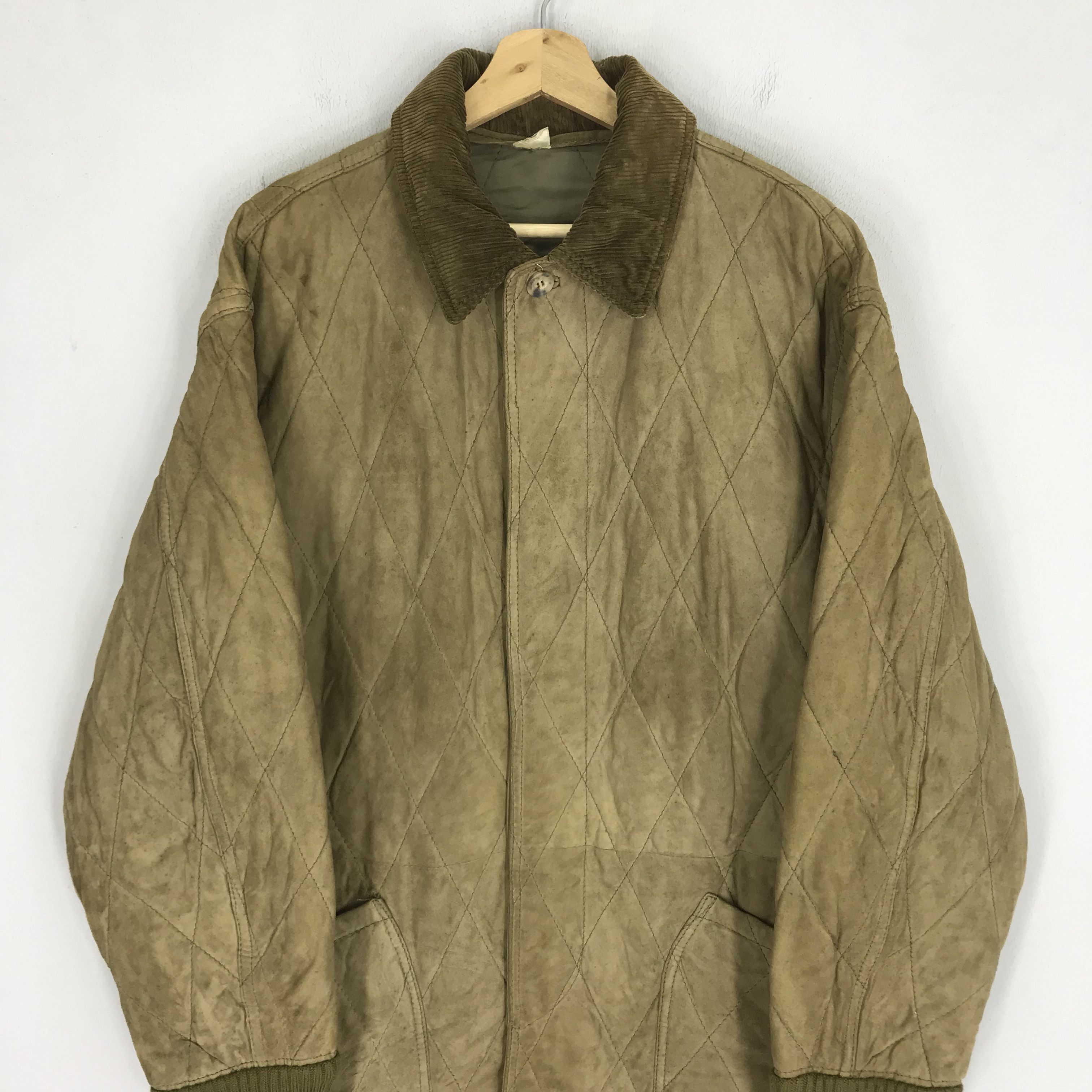 Salvatore Ferragamo × Vintage Vintage Salvatore Ferragamo Italy Quilted Leather Jacket Size US L / EU 52-54 / 3 - 4 Thumbnail