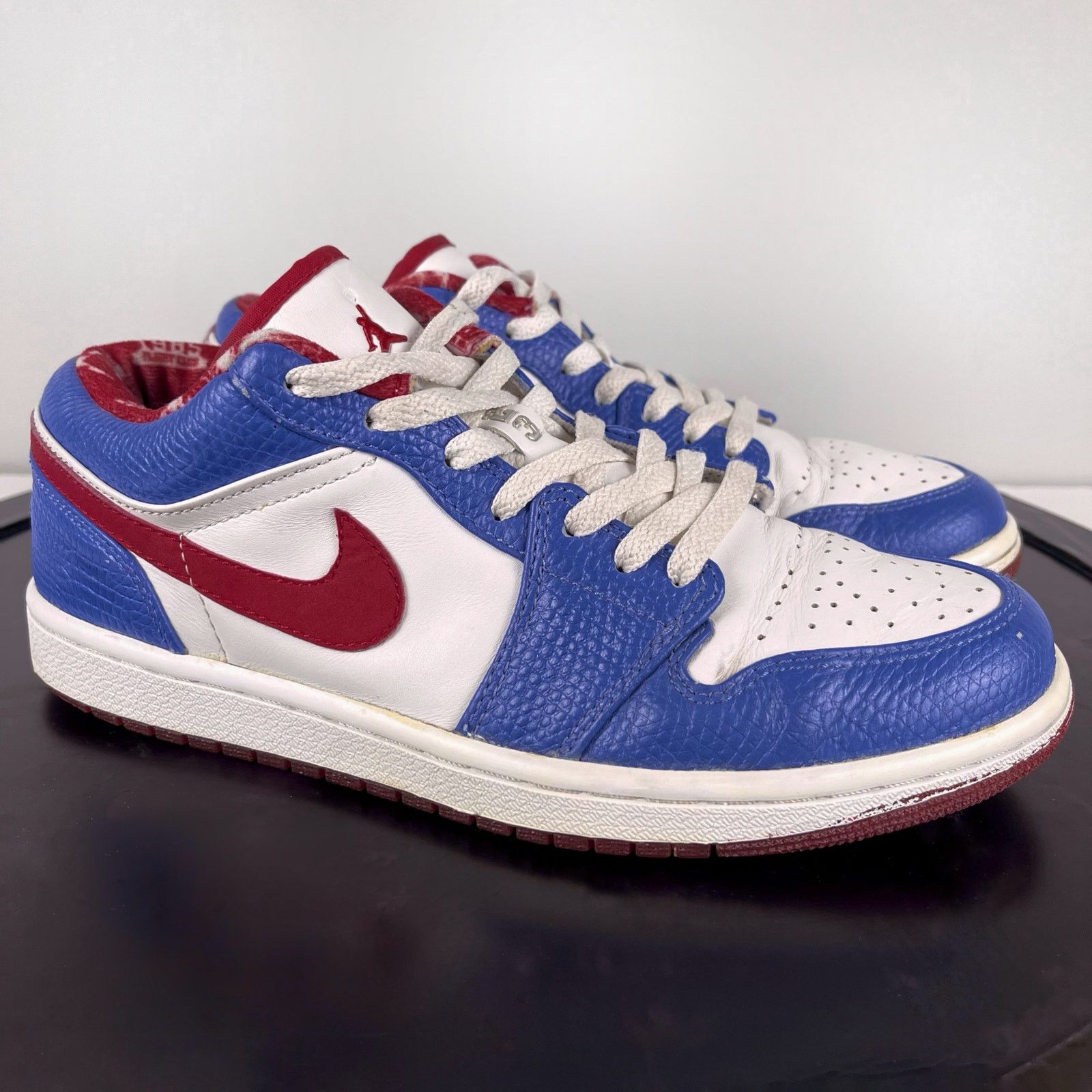 Size 8 2007 Jordan 1 Low Retro East Side Blue Mens Shoes