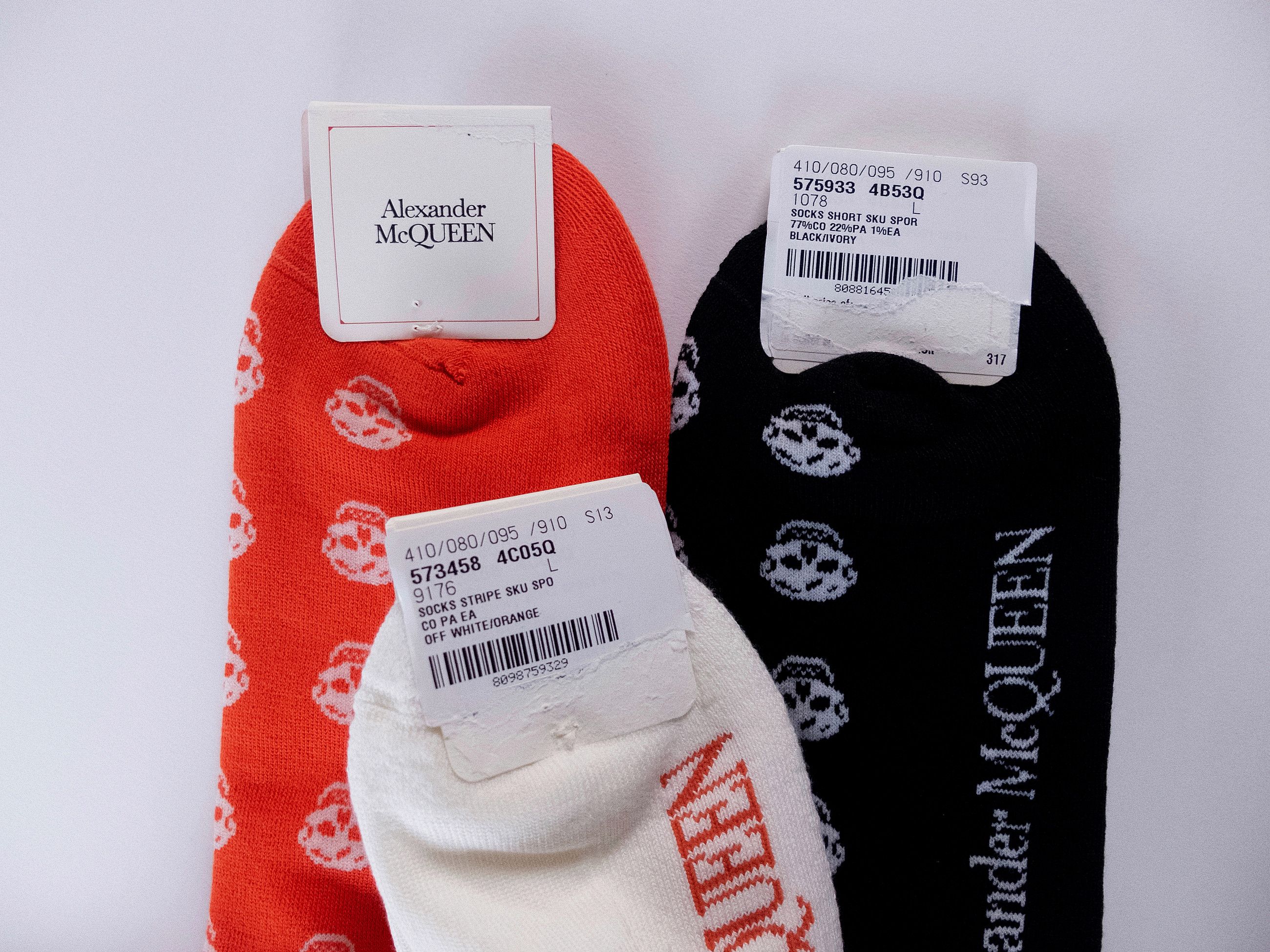 Alexander McQueen 3 pairs ALEXANDER MCQUEEN cotton crew socks Medium q Size ONE SIZE - 2 Thumbnail