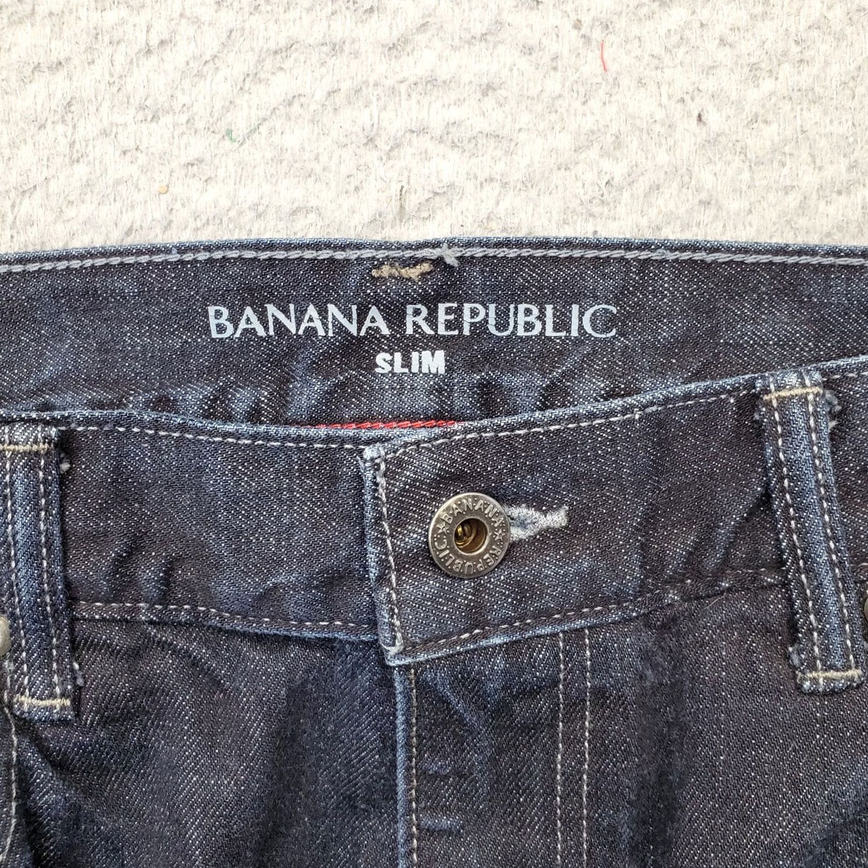 Banana Republic Banana Republic Jeans Mens 36x36 Blue Denim 5-Pocket Grunge Slim Straight Leg Mens Size 36 Blue Denim Jeans Size US 36 / EU 52 - 7 Thumbnail