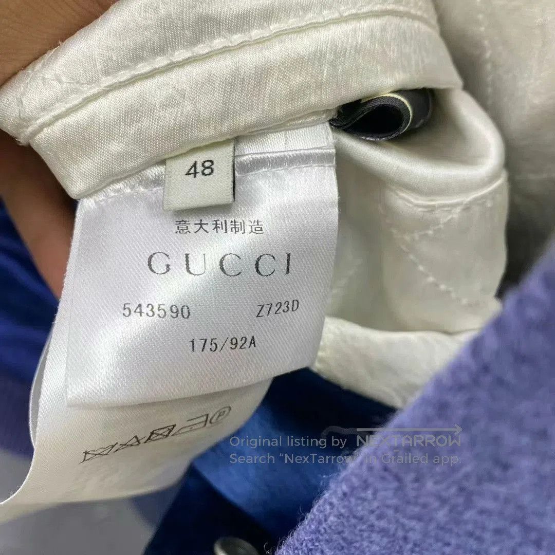 Gucci gucci mlb blue satin baseball jacket size 48. Size US L / EU 52-54 / 3 - 5 Thumbnail