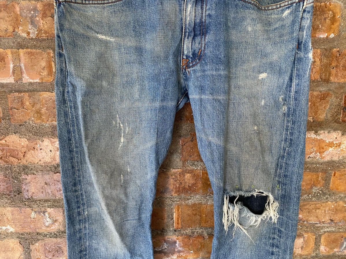 Lad Musician 2000s Nonactive Distressed Dirty Whisker selvedge denim Size US 31 - 4 Thumbnail