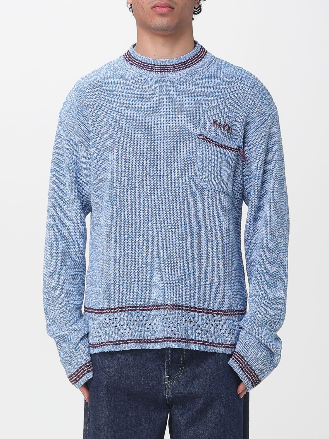 Marni Marni Sweater Men Blue Size US L / EU 52-54 / 3 - 1 Thumbnail