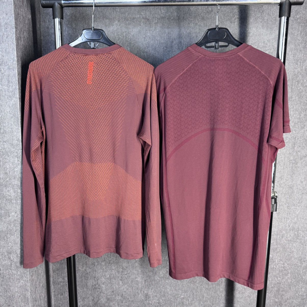 Gymshark 2x Gymshark compression t shirt longsleeve orange S-M Size US M / EU 48-50 / 2 - 2 Thumbnail