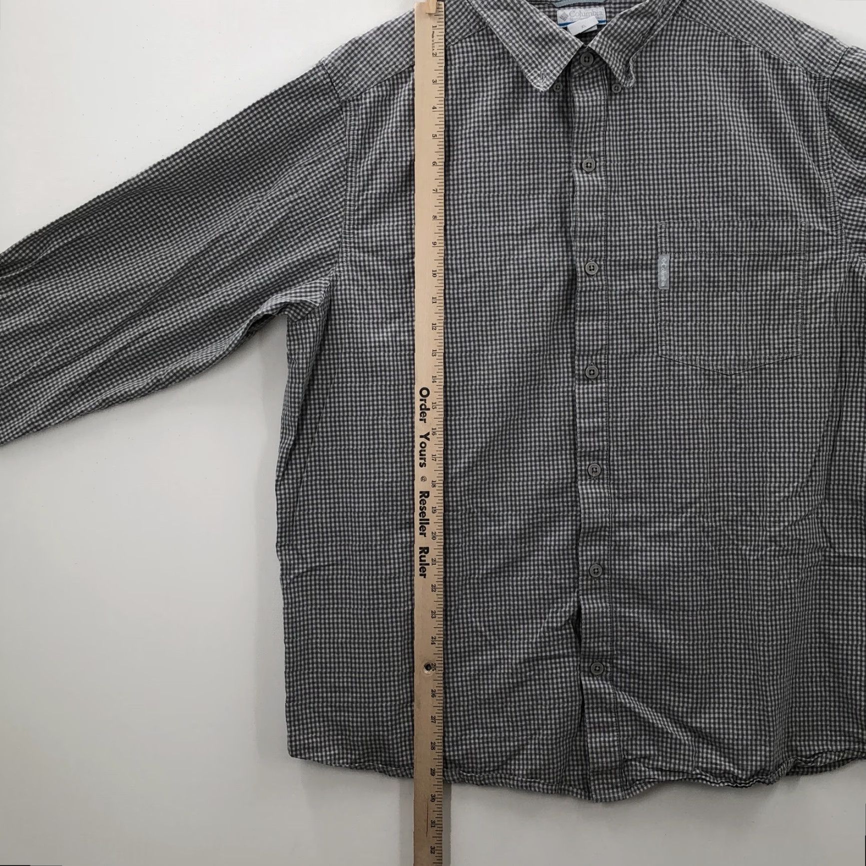 Vintage Columbia Mens Black Long Sleeve Check Pockets Casual Button Up Shirt Size XL Size US XL / EU 56 / 4 - 3 Thumbnail