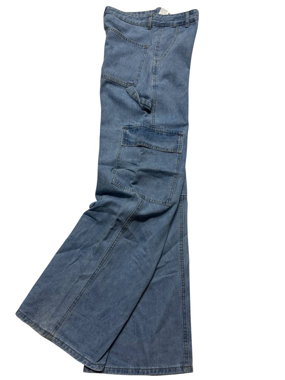 20471120 💥Baggy💥Shein Wide Leg Blue Pocket Carpenter Jeans Streetwear Size US 29 - 6 Thumbnail