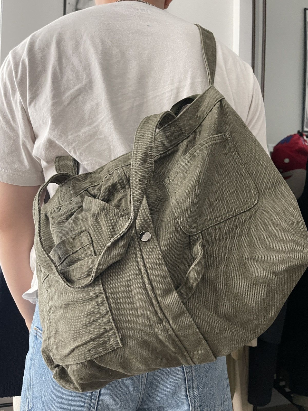 Japanese Brand × Vintage STEAL! Vintage Japan Military Green Crossbody Shoulder Bag Size ONE SIZE - 1 Thumbnail