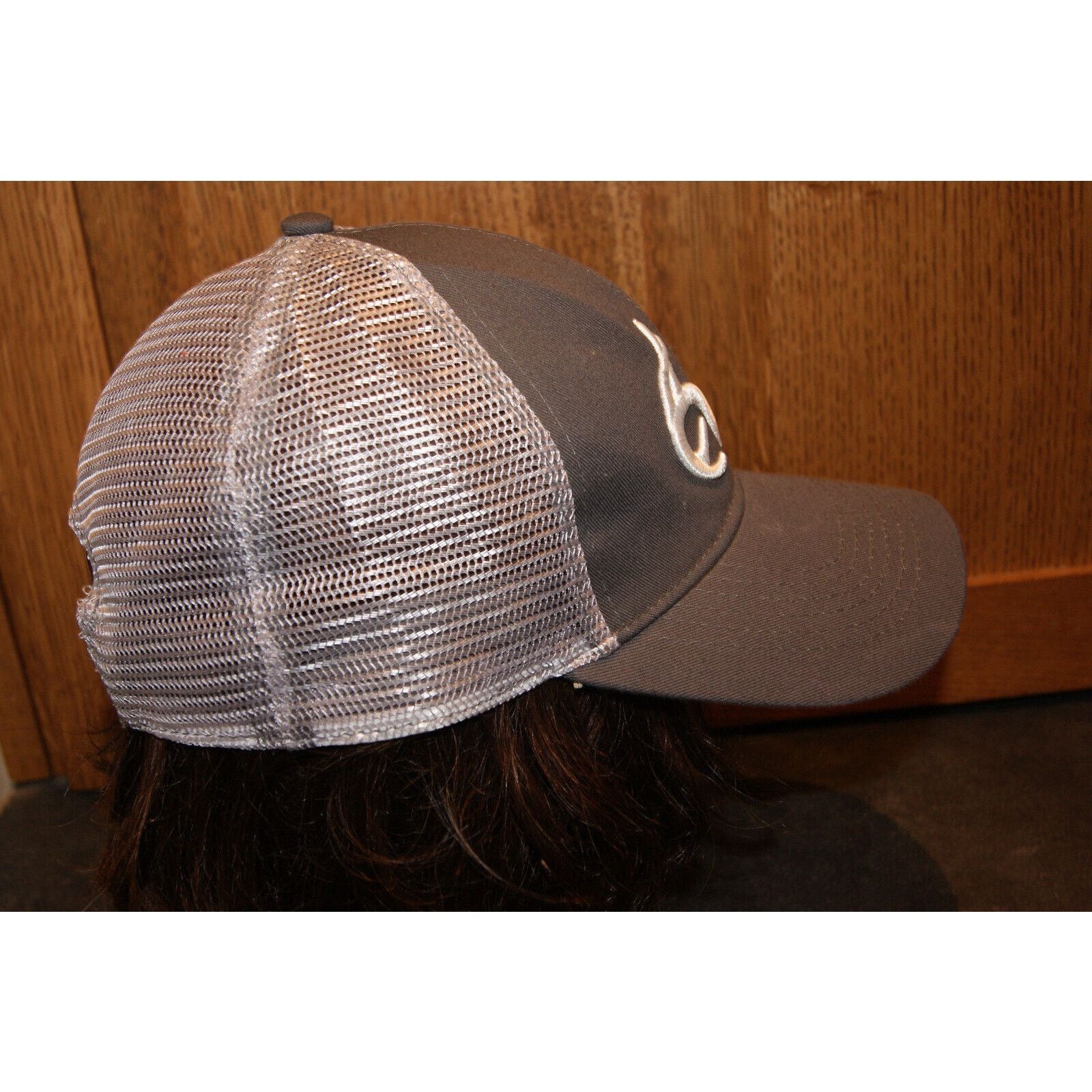Realtree Realtree Gray Trucker Snapback Hat Cap Mesh Deer Antler Logo Size ONE SIZE - 5 Thumbnail