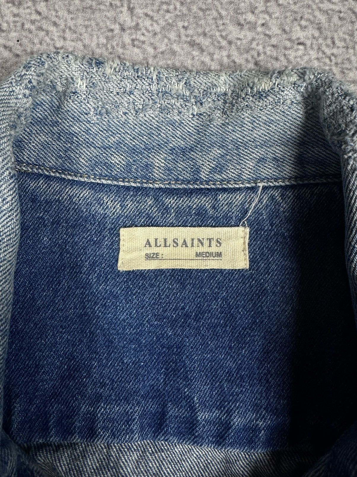 Allsaints All Saints Spitalfields Dustout Distressed Denim Jacket Size US M / EU 48-50 / 2 - 12 Thumbnail