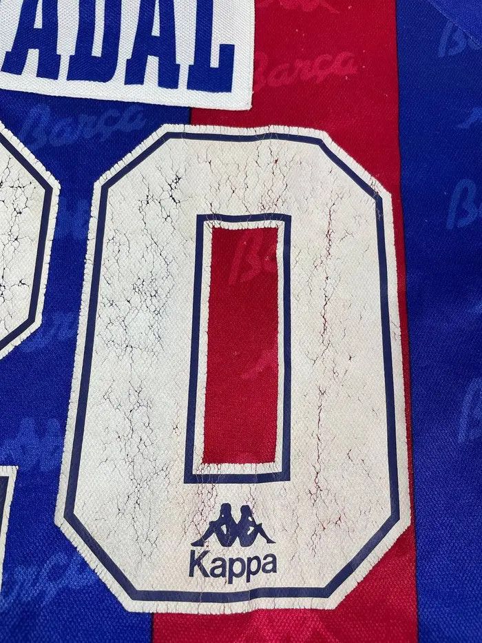 Kappa Vintage Barcelona 1995 1997 Nadal #20 Home Shirt Jersey Size US S / EU 44-46 / 1 - 24 Thumbnail