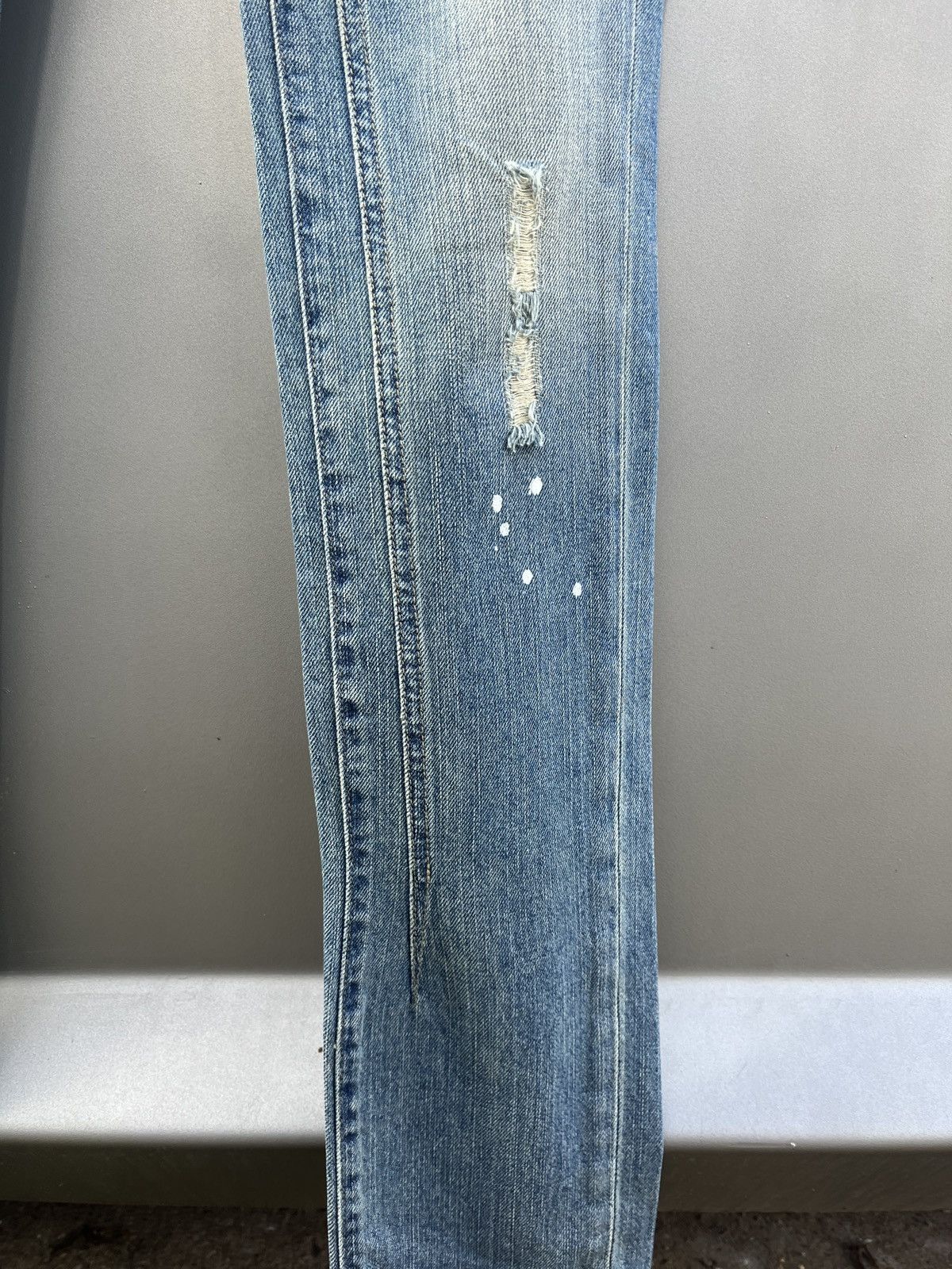 Japanese Brand × Vintage Rare Yakuza Y2K Embroidered Distressed Jeans Size US 31 - 5 Thumbnail
