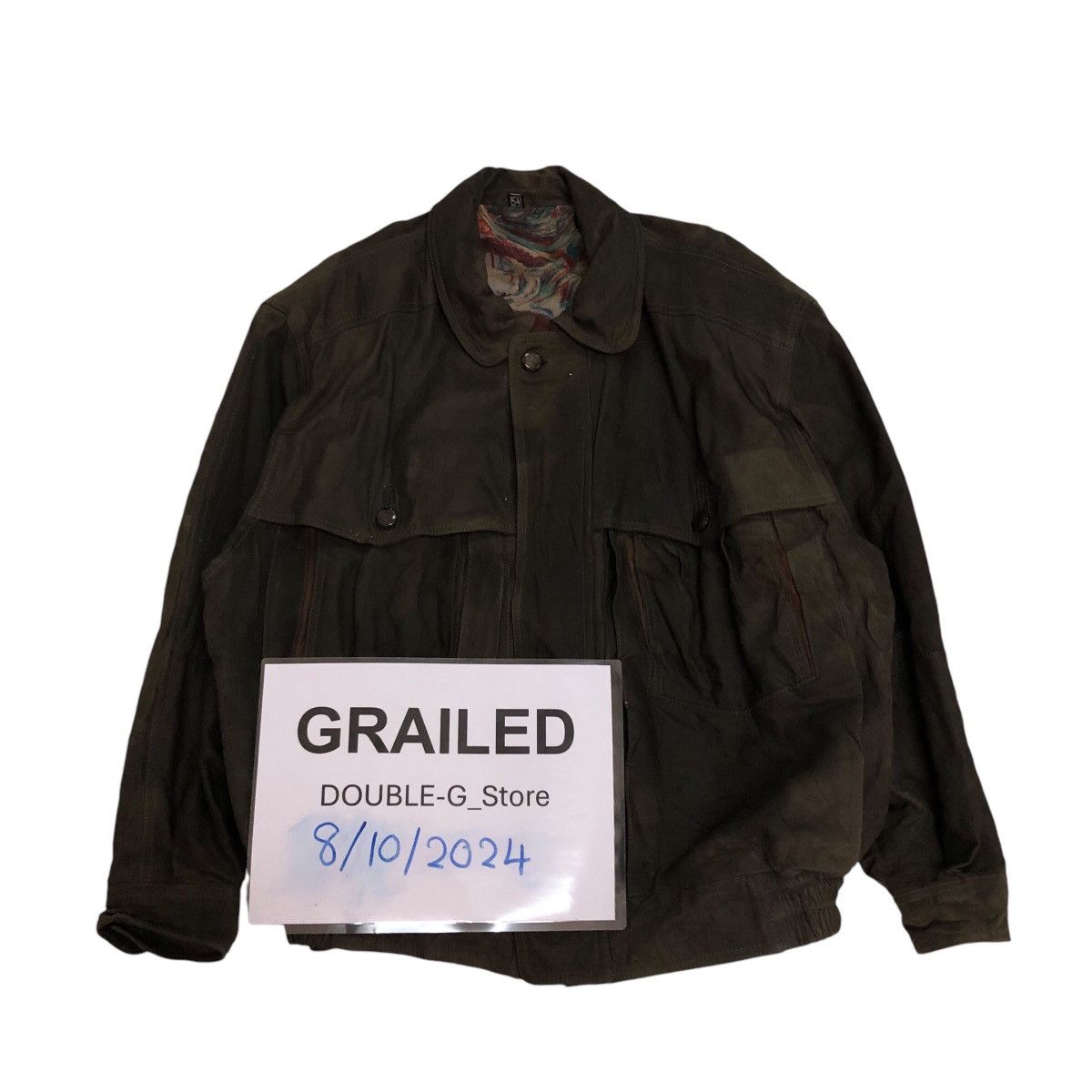 Japanese Brand × Vintage 📌Vintage Biker Bomber Leather Jacket Blanket Issey Miyake Size US L / EU 52-54 / 3 - 1 Thumbnail