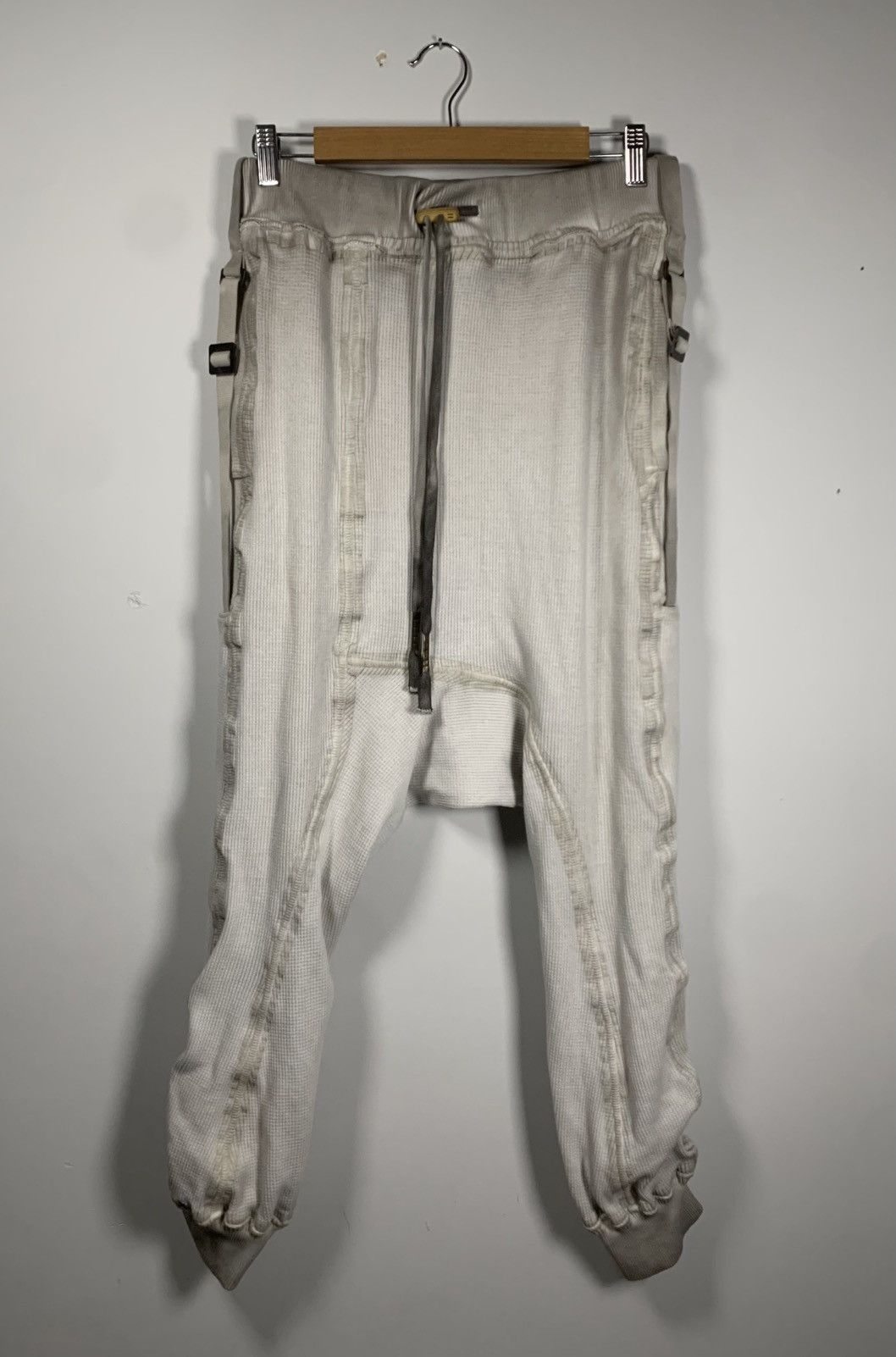 Boris Bidjan Saberi Boris Bidjan Saberi Grey Long John Lounge Pants Size US 33 - 2 Thumbnail
