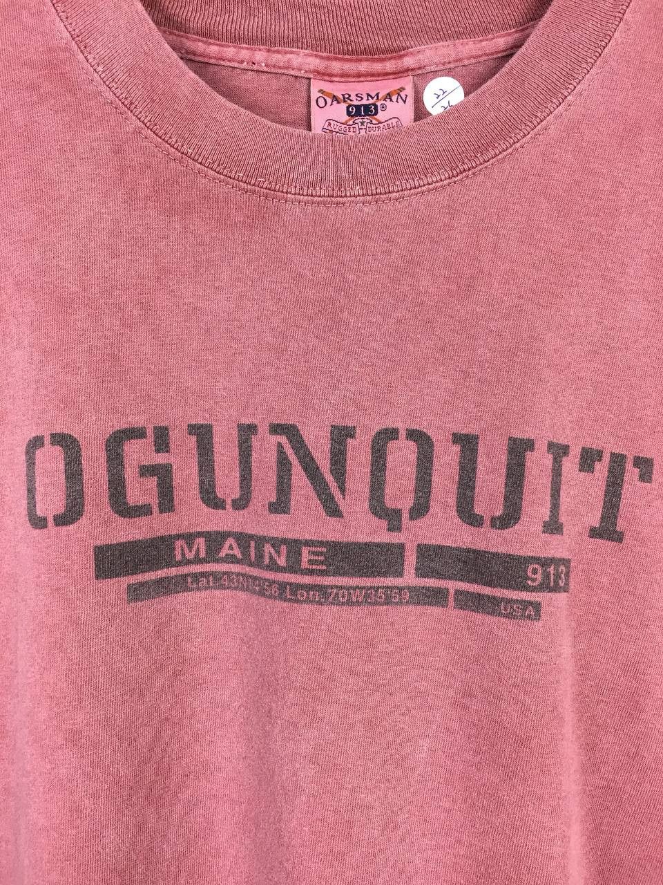 Vintage Vtg 90s Ogunquit Maine GPS Coordinate Made In Usa Tee Size US M / EU 48-50 / 2 - 4 Thumbnail