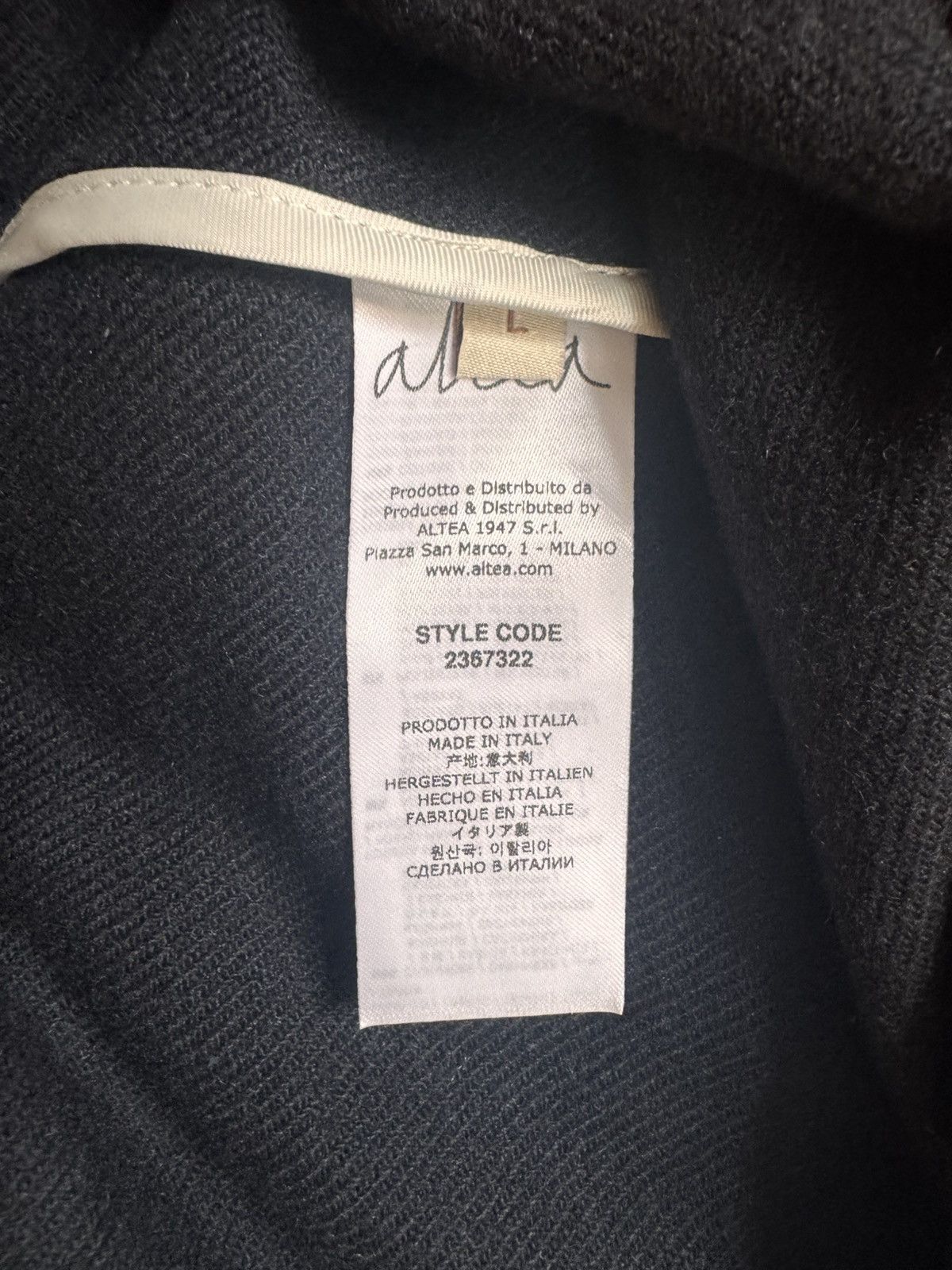 Altea Altea 100% Cashmere Overshirt, Navy, Size L, Made in Italy Size US L / EU 52-54 / 3 - 3 Thumbnail