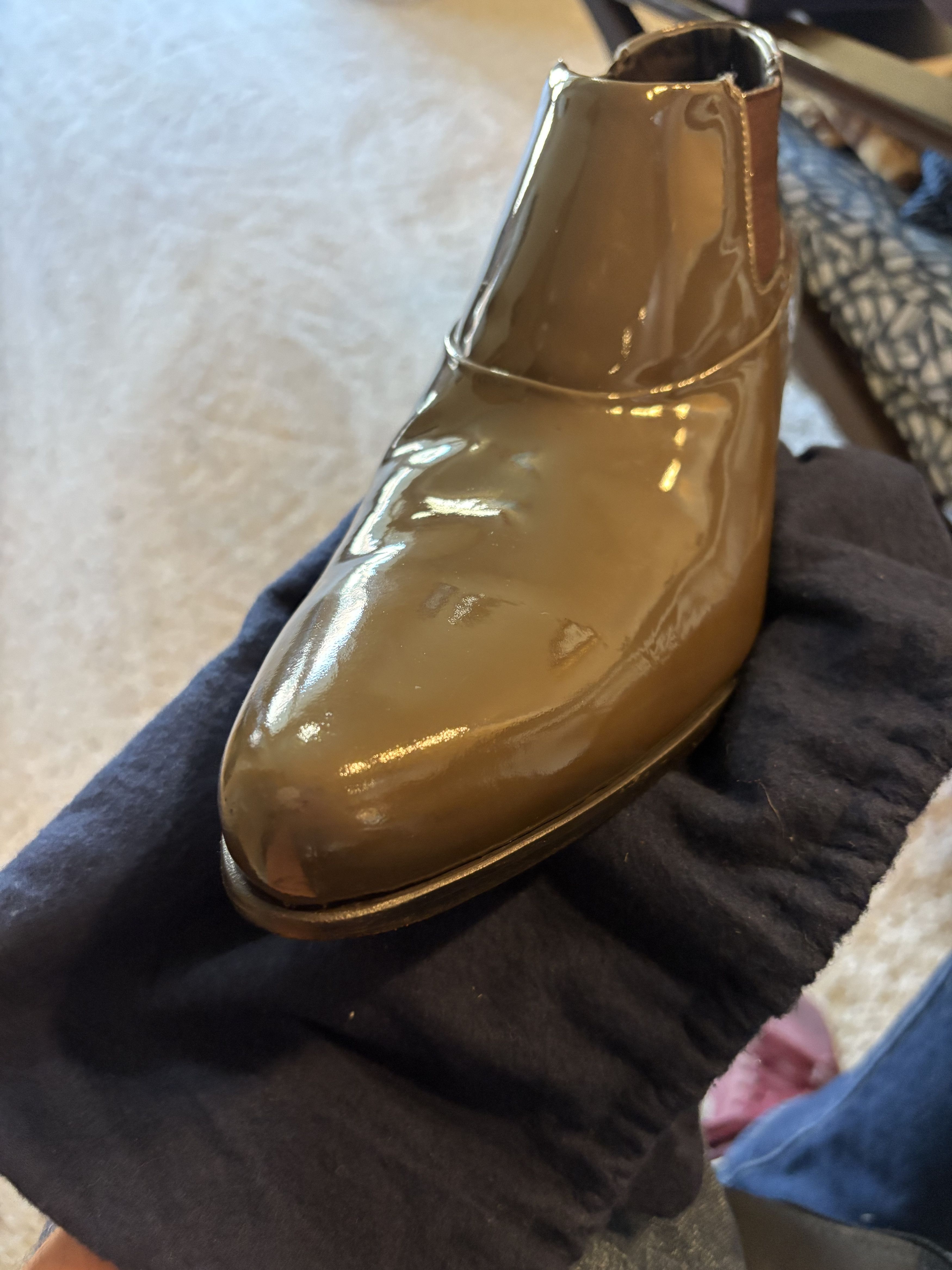 Patent Leather Ankle Boot