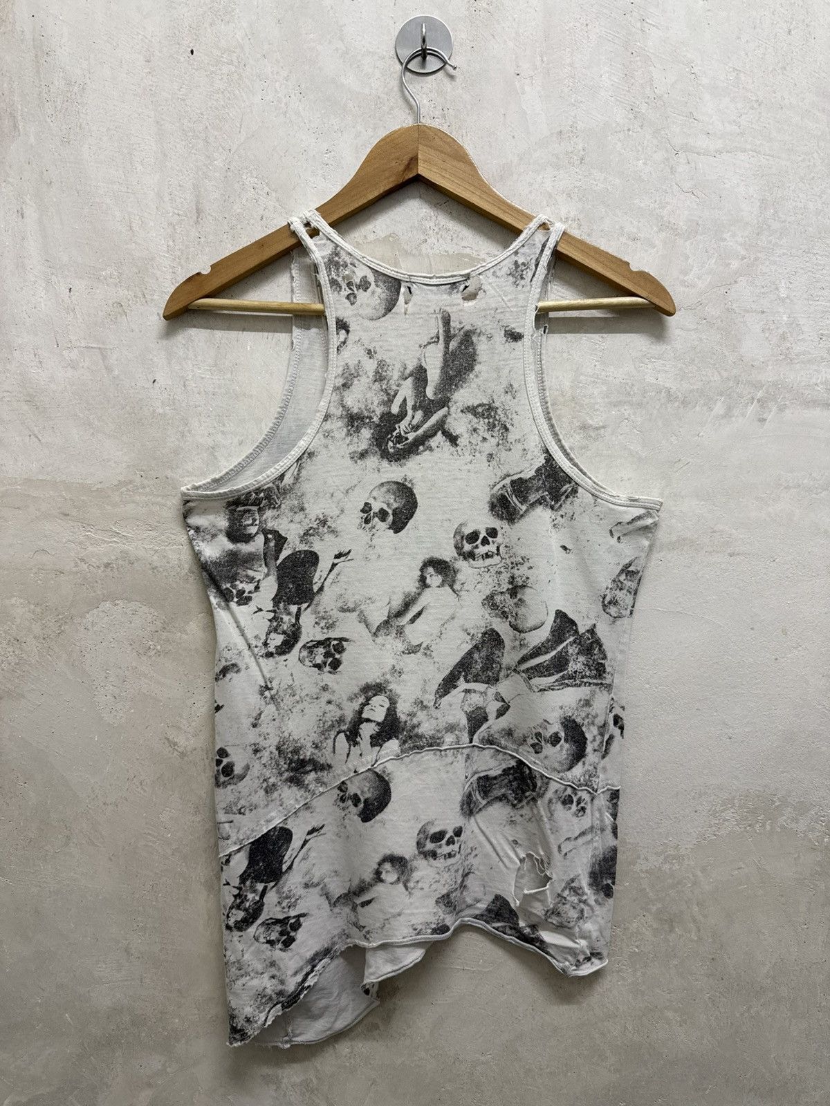 Japanese Brand Archive Gothic by Civariz Skull asymmetrical tank top ☠️ Size S / US 4 / IT 40 - 3 Thumbnail