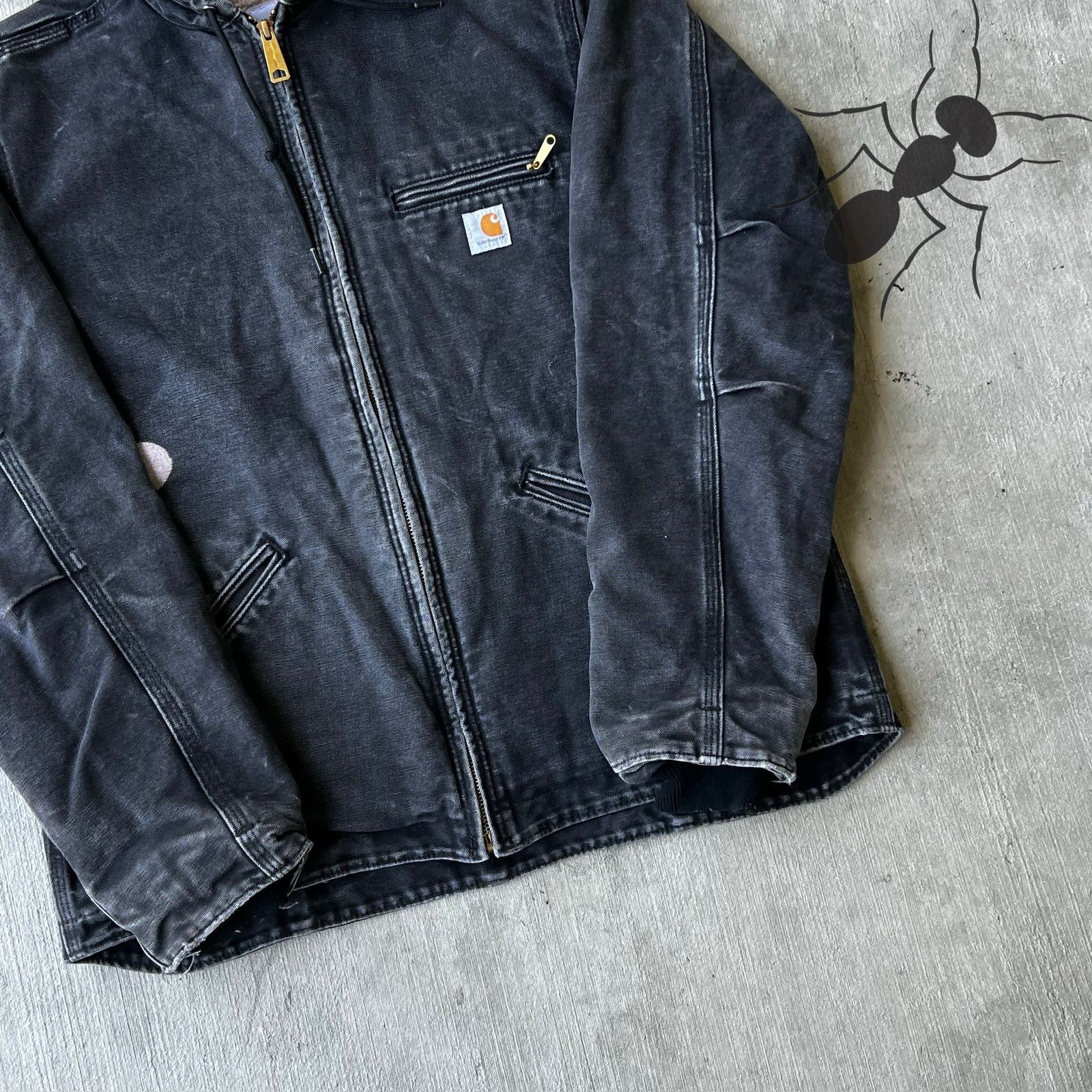Carhartt × Vintage Carhartt WOMENS WJ141 BLK faded black hooded sierra jacket Size US M / EU 48-50 / 2 - 13 Thumbnail