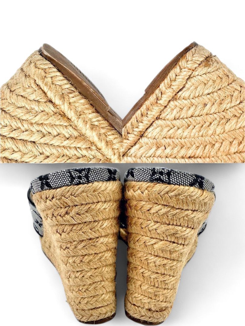Louis Vuitton Louis Vuitton - 37 Wedge Sandals Monogram Denim LV Size US 6 / IT 36 - 7 Thumbnail