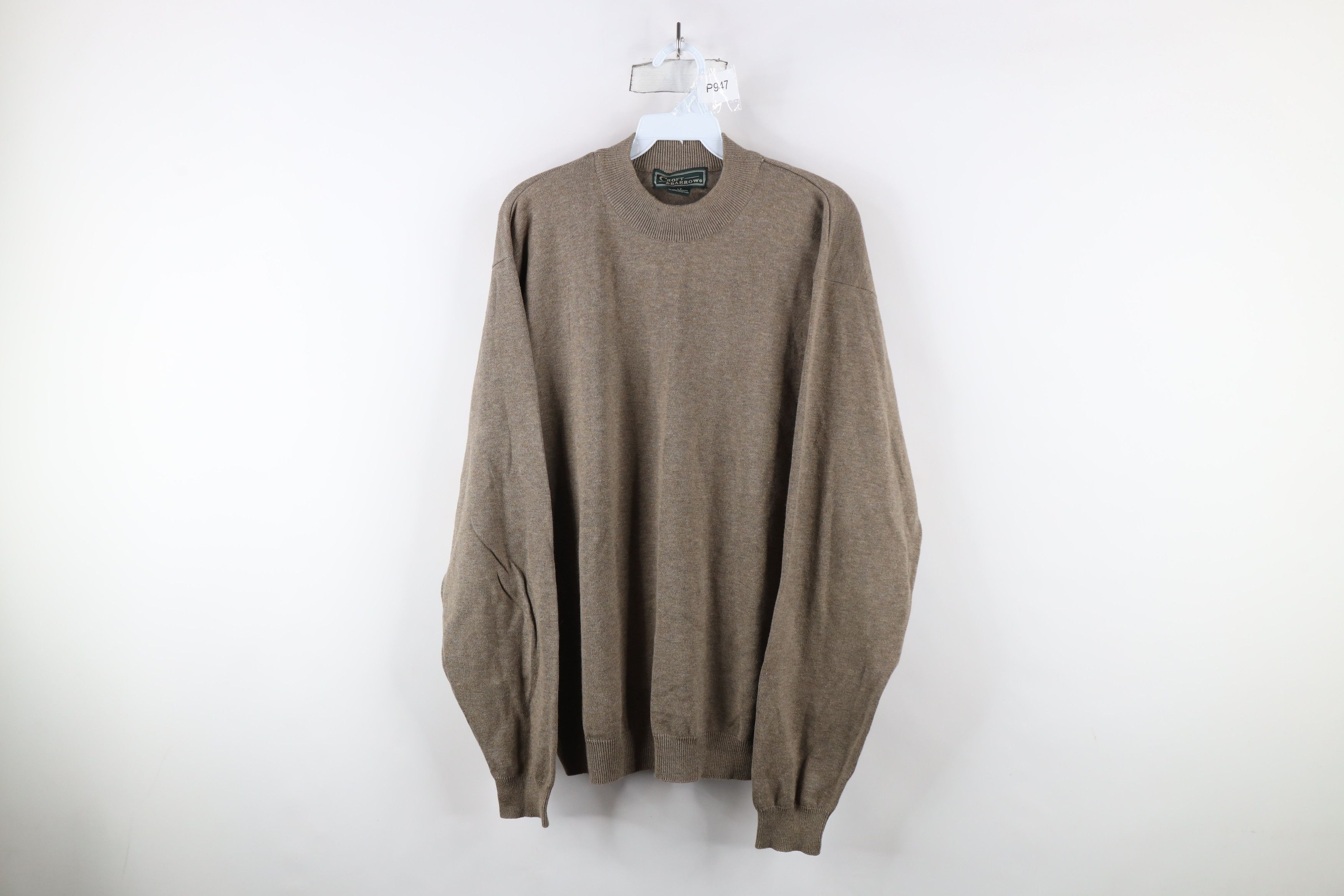 Vintage Vintage 90s Streetwear Cotton Knit Mock Neck Sweater Size US L / EU 52-54 / 3 - 1 Thumbnail