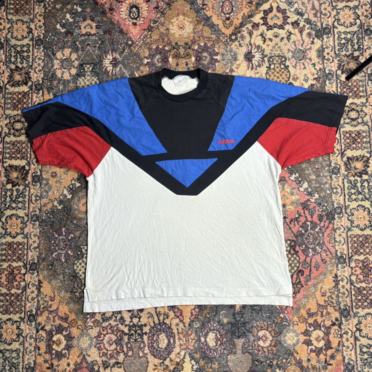 Adidas 90s Vintage 3-Stripes T-Shirt Grau M