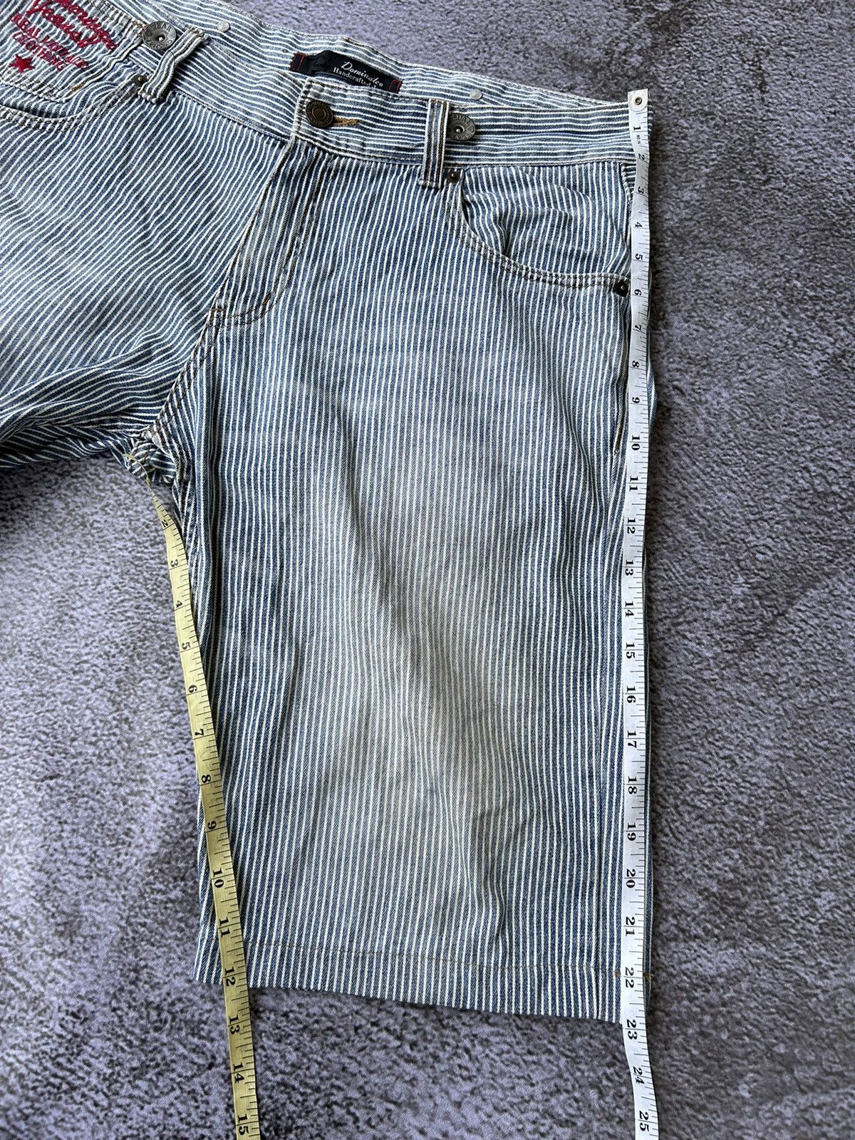 If Six Was Nine 💸BINDINGOFFER💸Dominate striped short pants patched styled Size US 34 / EU 50 - 10 Thumbnail