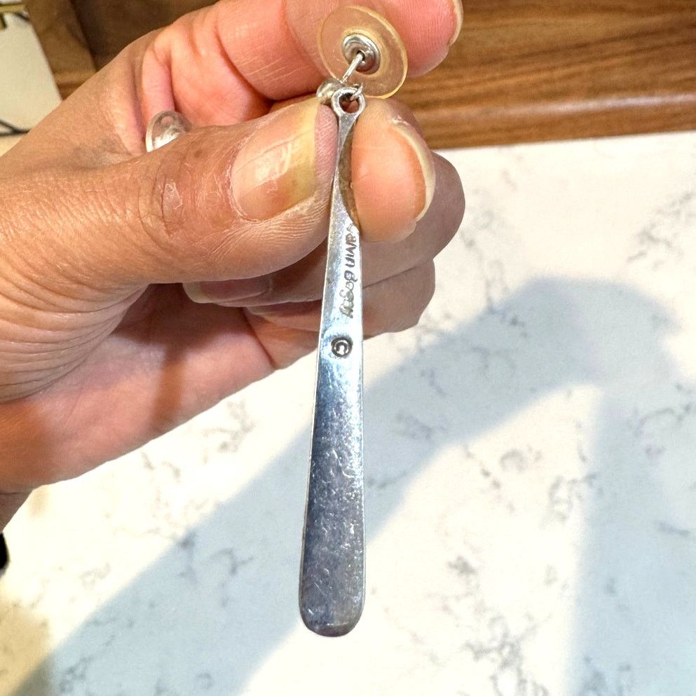 Other Native American silver opal drop earrings by Calvin Begay Size ONE SIZE - 6 Thumbnail