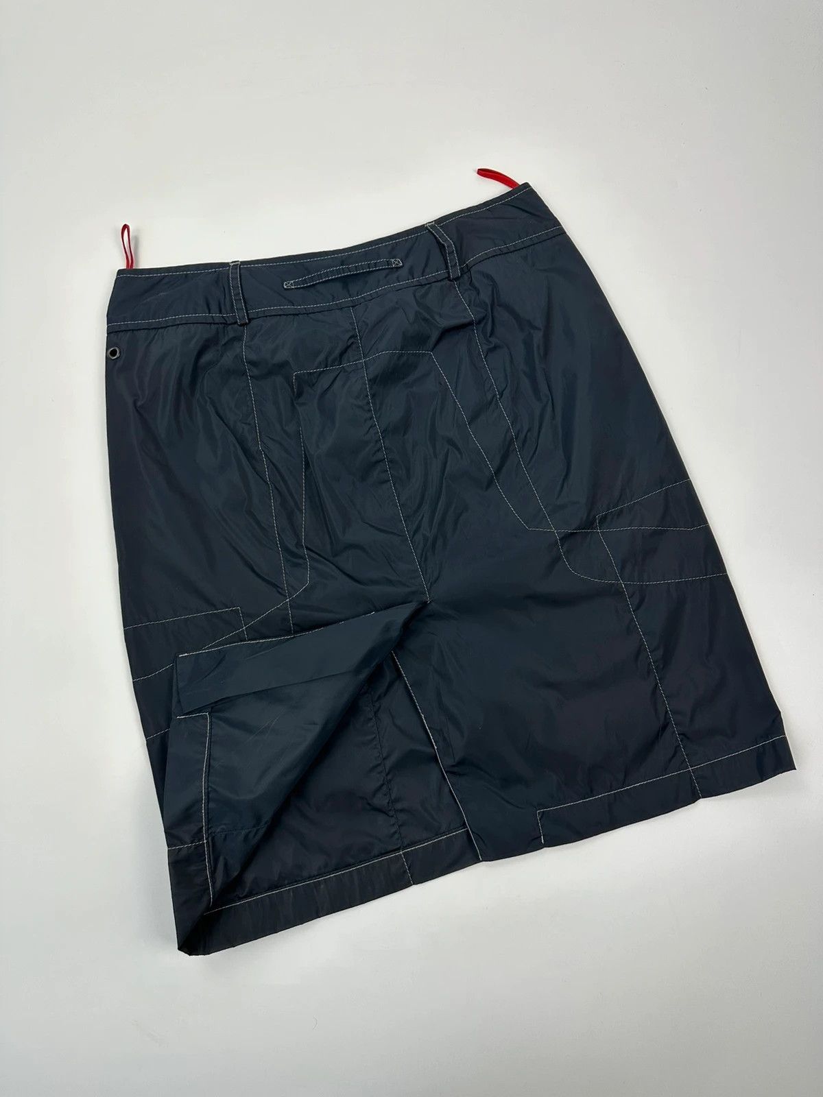 Prada Prada Sport SS03 Navy Tech Nylon Skirt Contrast Stitches Size 30" / US 8 / IT 44 - 5 Thumbnail