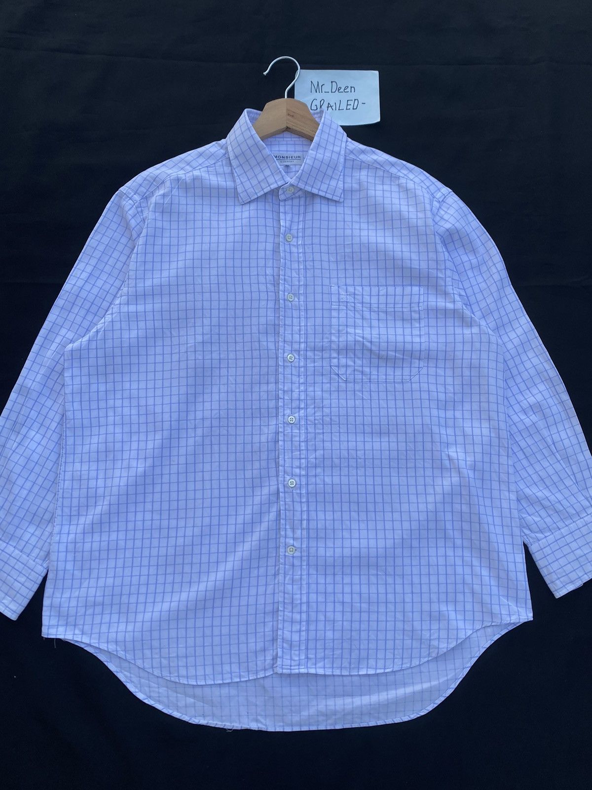 Givenchy Rare Vintage Givenchy Monsieur Checkered Buttons Shirt Size US L / EU 52-54 / 3 - 5 Thumbnail