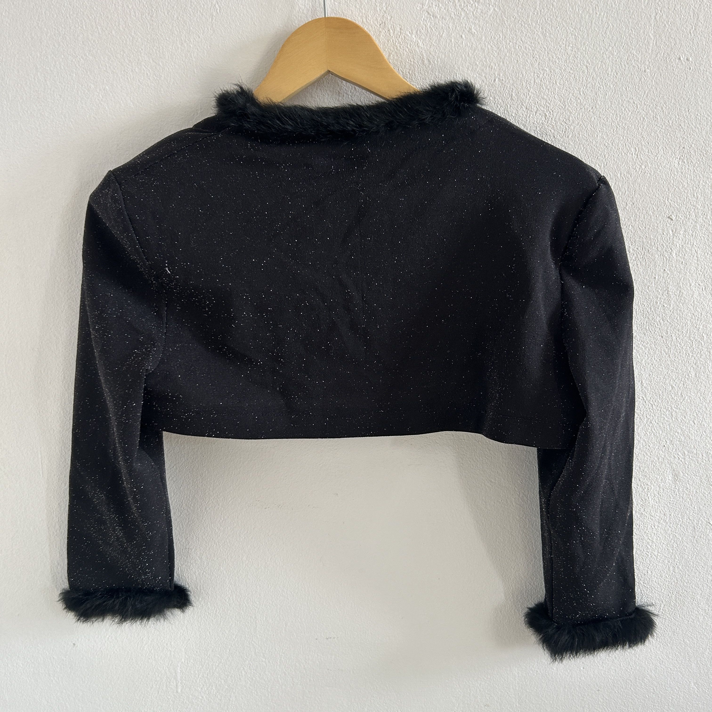 Vintage Vintage 90s Black Faux Fur Bolero Jacket Size S / US 4 / IT 40 - 8 Thumbnail