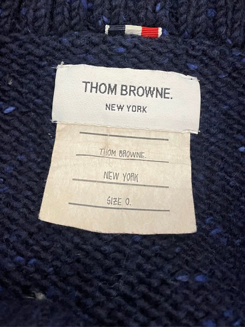 Thom Browne Thom Browne Blue and green colored woolen cardigan Size US XS / EU 42 / 0 - 5 Thumbnail