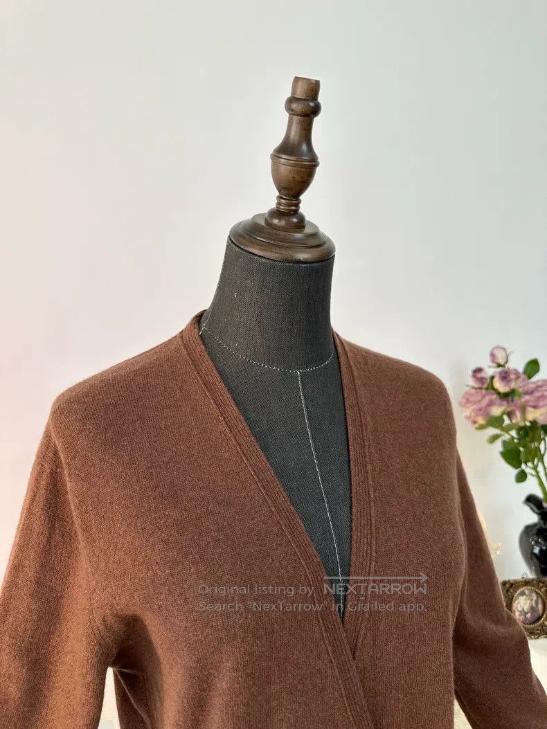 Hermes Hermes Gaultier Era Cashmere H-Buckle Knit Long Cardigan - Size M / US 6-8 / IT 42-44 - 6 Thumbnail