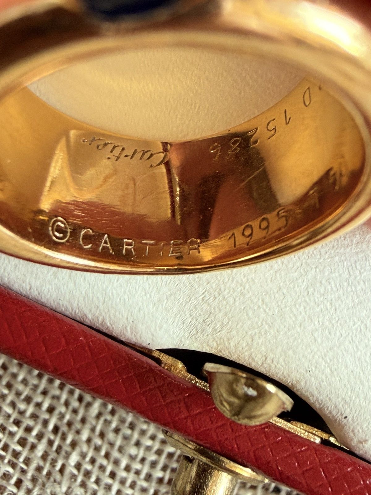 Cartier Cartier Vintage Ellipse 3Row Sapphire Ring (18K Yellow Gold) Size ONE SIZE - 7 Thumbnail
