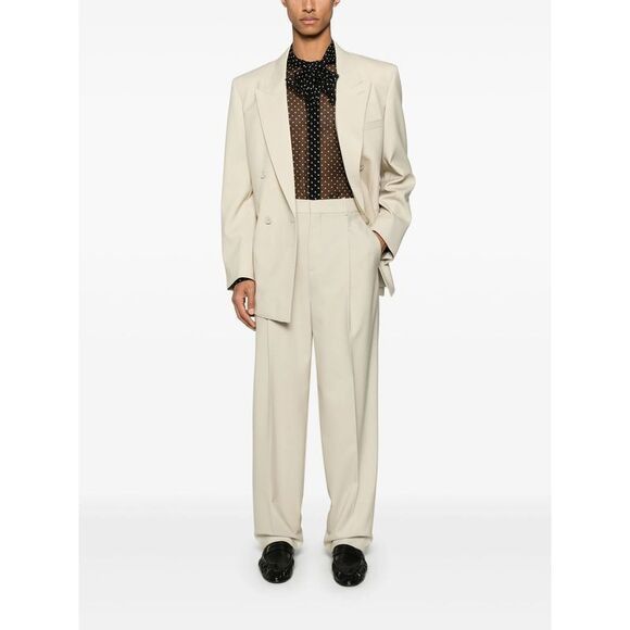 Saint Laurent Paris oc11z0126 822216 Shirt in Dotted Silk Muslin in Black Size US XXS / EU 40 - 5 Thumbnail