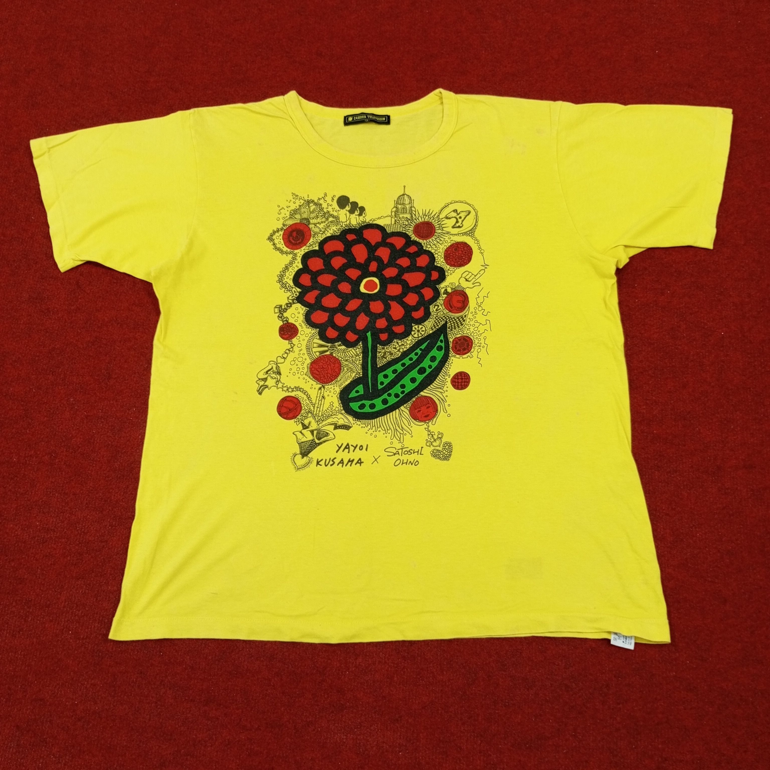 Vintage 24Hour Television Yayoi Kusama X Satoshi Ohno Vintage Tees Size US XL / EU 56 / 4 - 1 Thumbnail