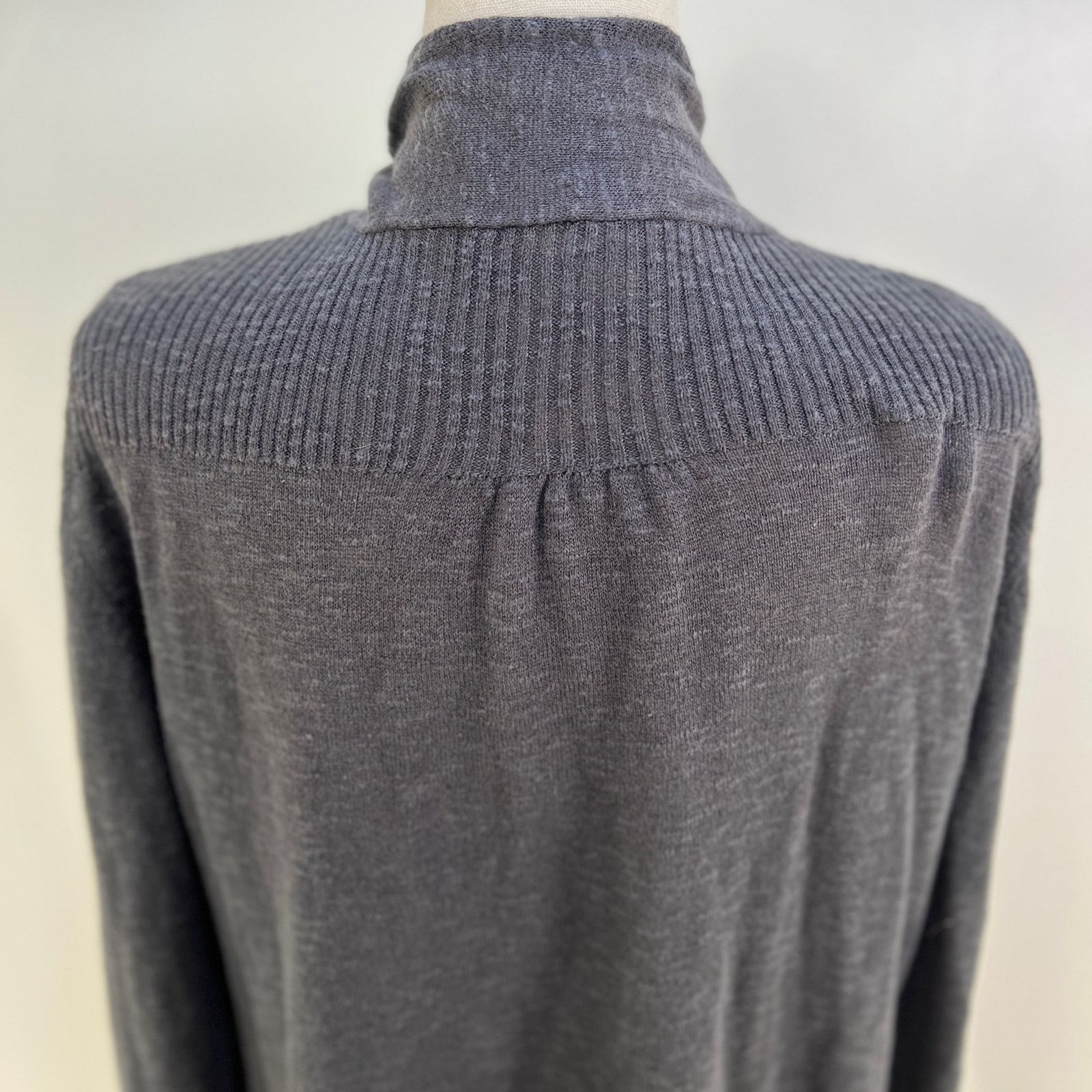 Eileen Fisher Eileen Fisher Open Front Cascading Cardigan Gray Size XL / US 12-14 / IT 48-50 - 5 Thumbnail