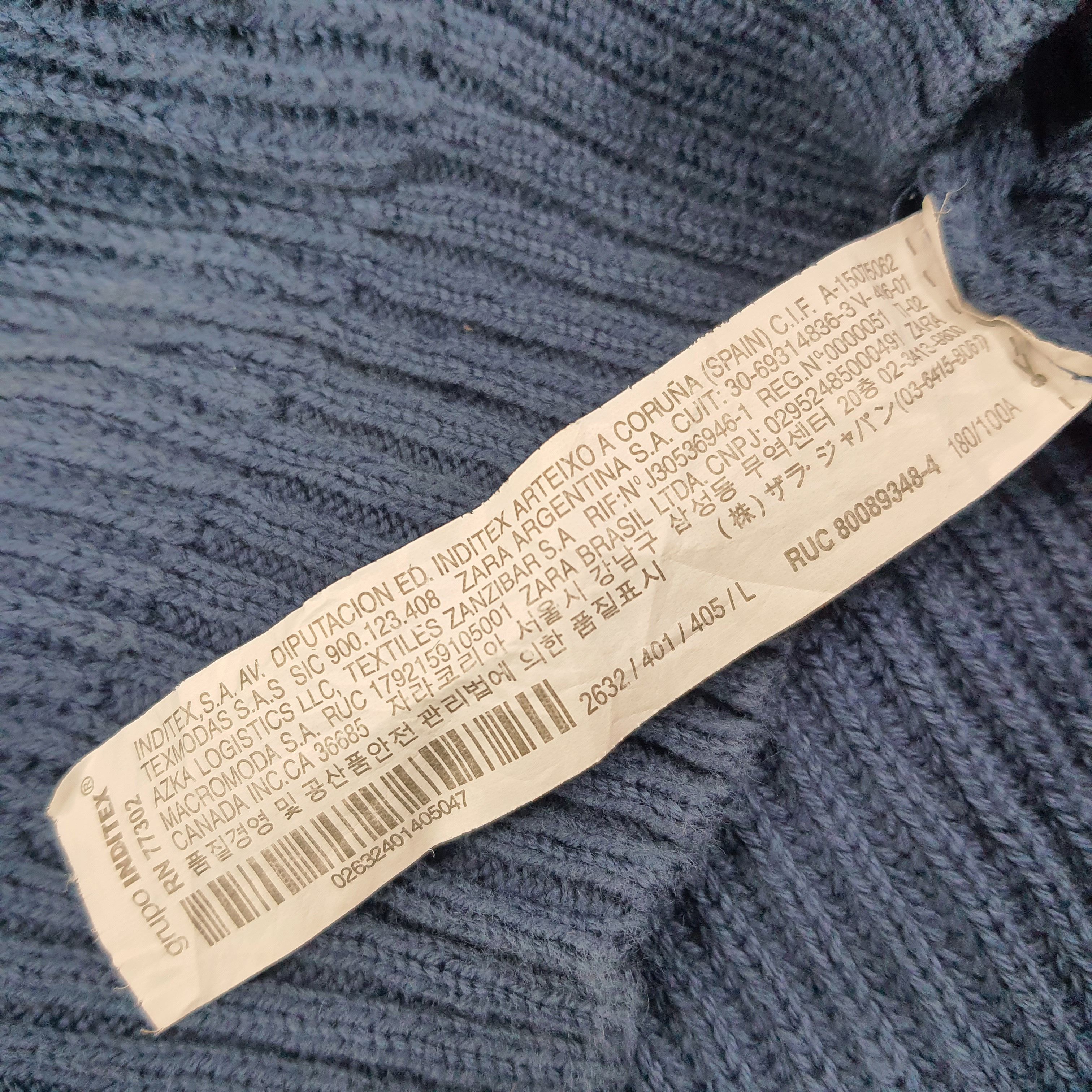 Vintage × Zara Vintage ZARA Designer Knitted Custom Logo Sweatshirt C229N16 Size US M / EU 48-50 / 2 - 5 Thumbnail