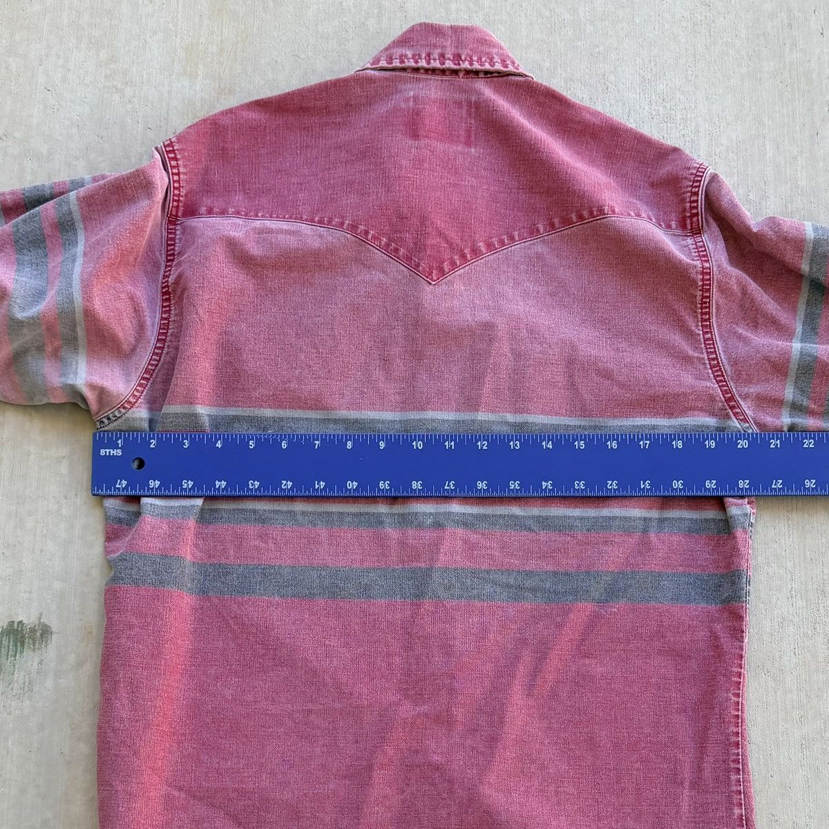 Vintage Vintage Wrangler Brushpopper Shirt Made On USA Pastel Stripe Size US L / EU 52-54 / 3 - 7 Thumbnail