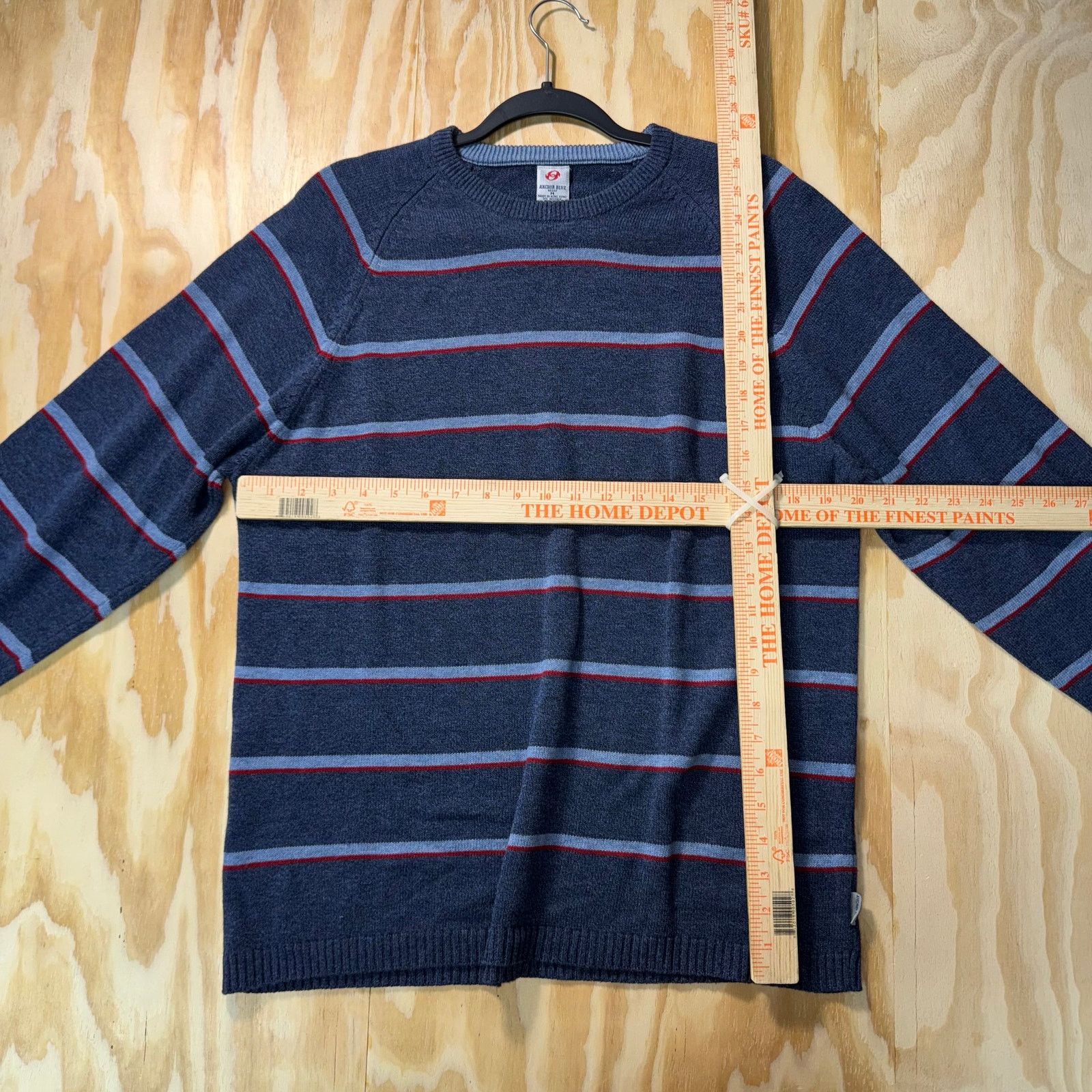 Anchor Blue Vintage Y2K anchor blue surf/skate 00s striped knit sweater Size US M / EU 48-50 / 2 - 4 Thumbnail