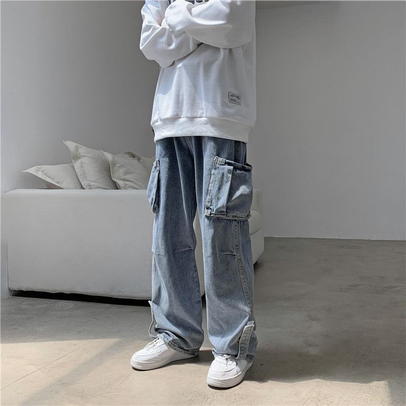 Japanese Brand × Jean Retro loose straight leg wide leg jeans Size US 32 / EU 48 - 3 Thumbnail