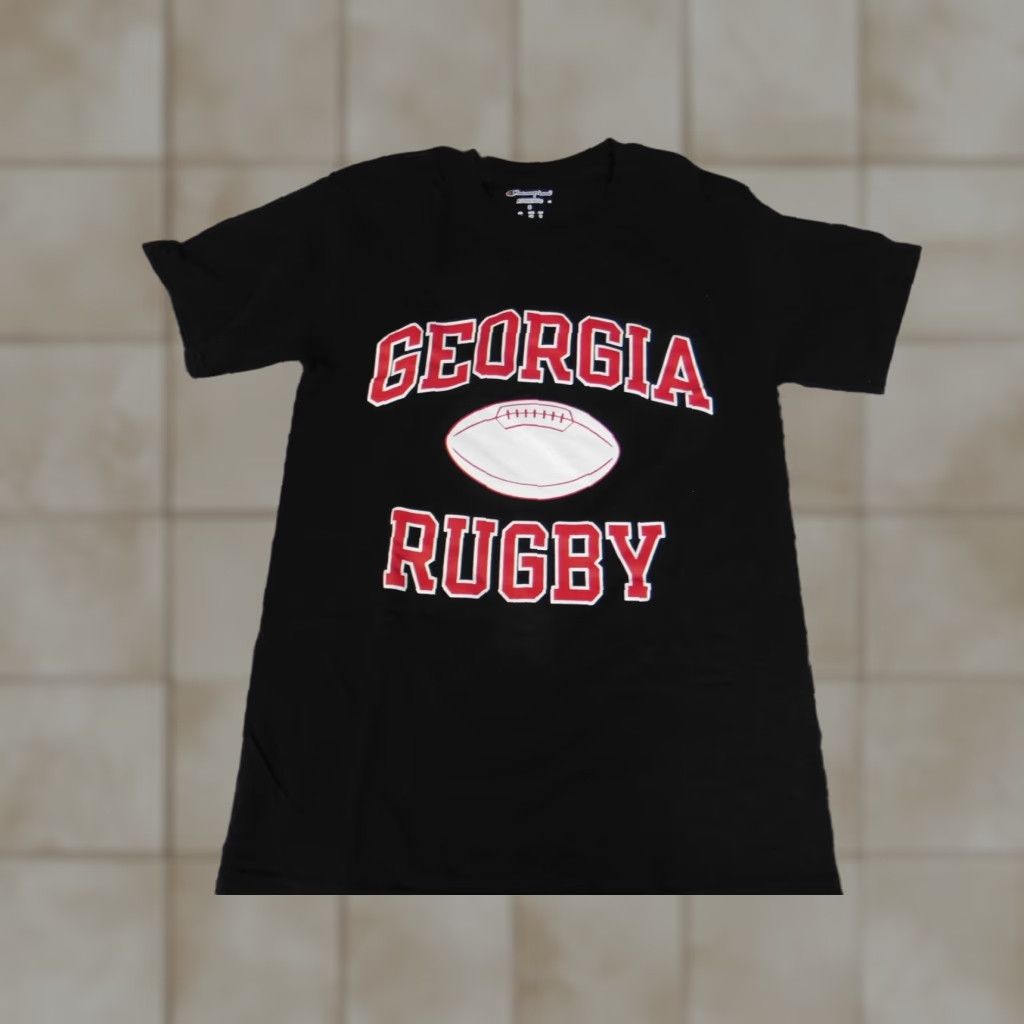 Champion Champion Shirt Mens Small Black Georgia Rugby Sports Short Sleeve Crew Neck Cotton Breathable Logo Athletic Vintage No N/A ️ Size US S / EU 44-46 / 1 - 1 Thumbnail
