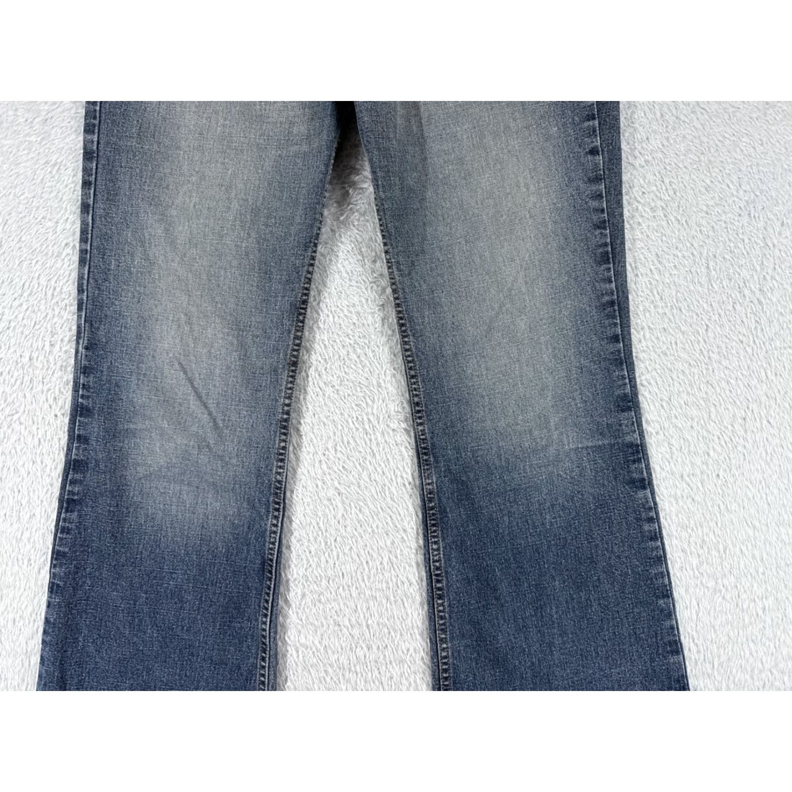 Vintage LEI Jeans Women 31 Blue Denim Flared Mid Rise 31x30 Pants Cotton Blend 5-Pocket Rock Vintage: No Size 24" / US 00 / IT 34 - 3 Thumbnail