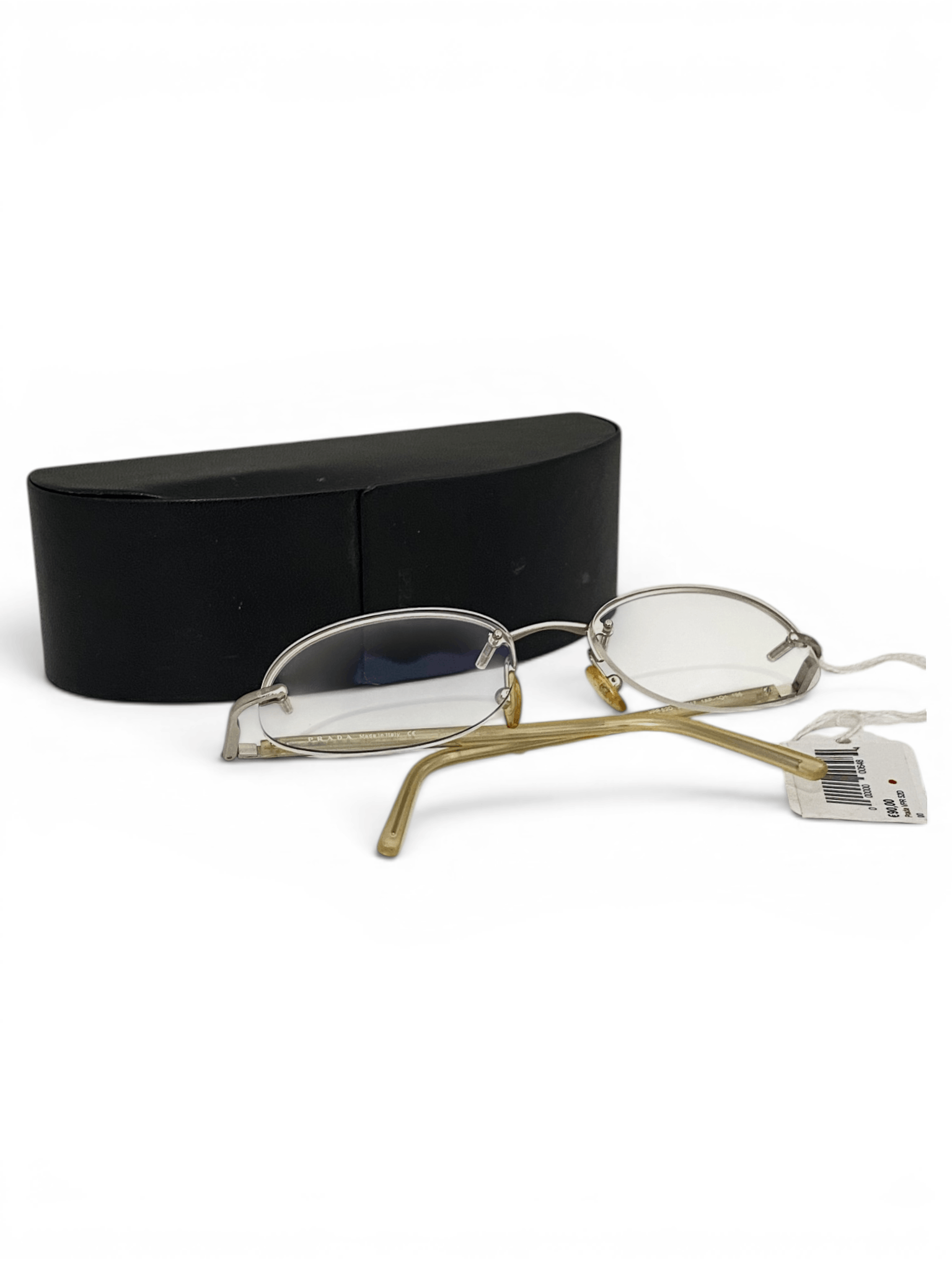 Prada Prada Logo Rimless Retro Oval Vintage Eyeglasses VPR 52D Y2K Size ONE SIZE - 8 Thumbnail
