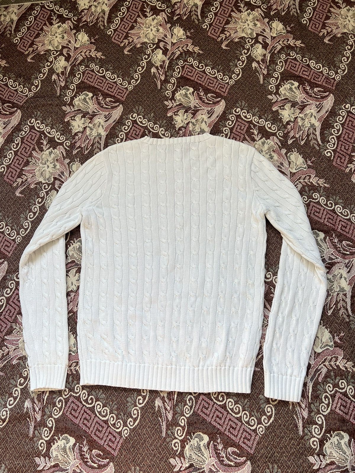 Polo Ralph Lauren × Vintage Vintage Polo Ralph Lauren Cotton Cable Knit Jumper Sweater Size L / US 10 / IT 46 - 7 Thumbnail