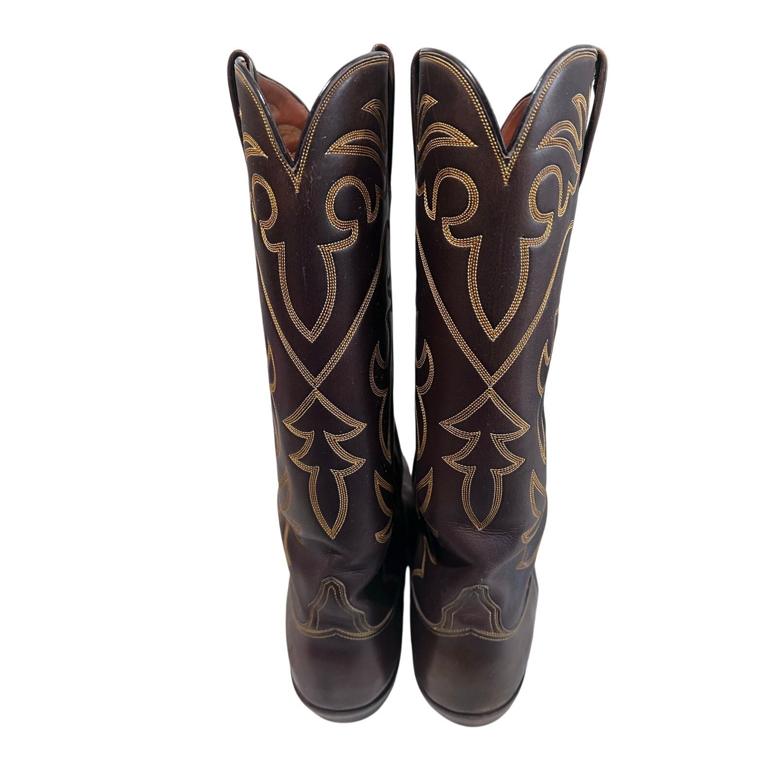 Lucchese Vintage Lucchese Mens 12 Espresso Smooth Boots Round Toe USA Size US 12 / IT 42 - 4 Thumbnail